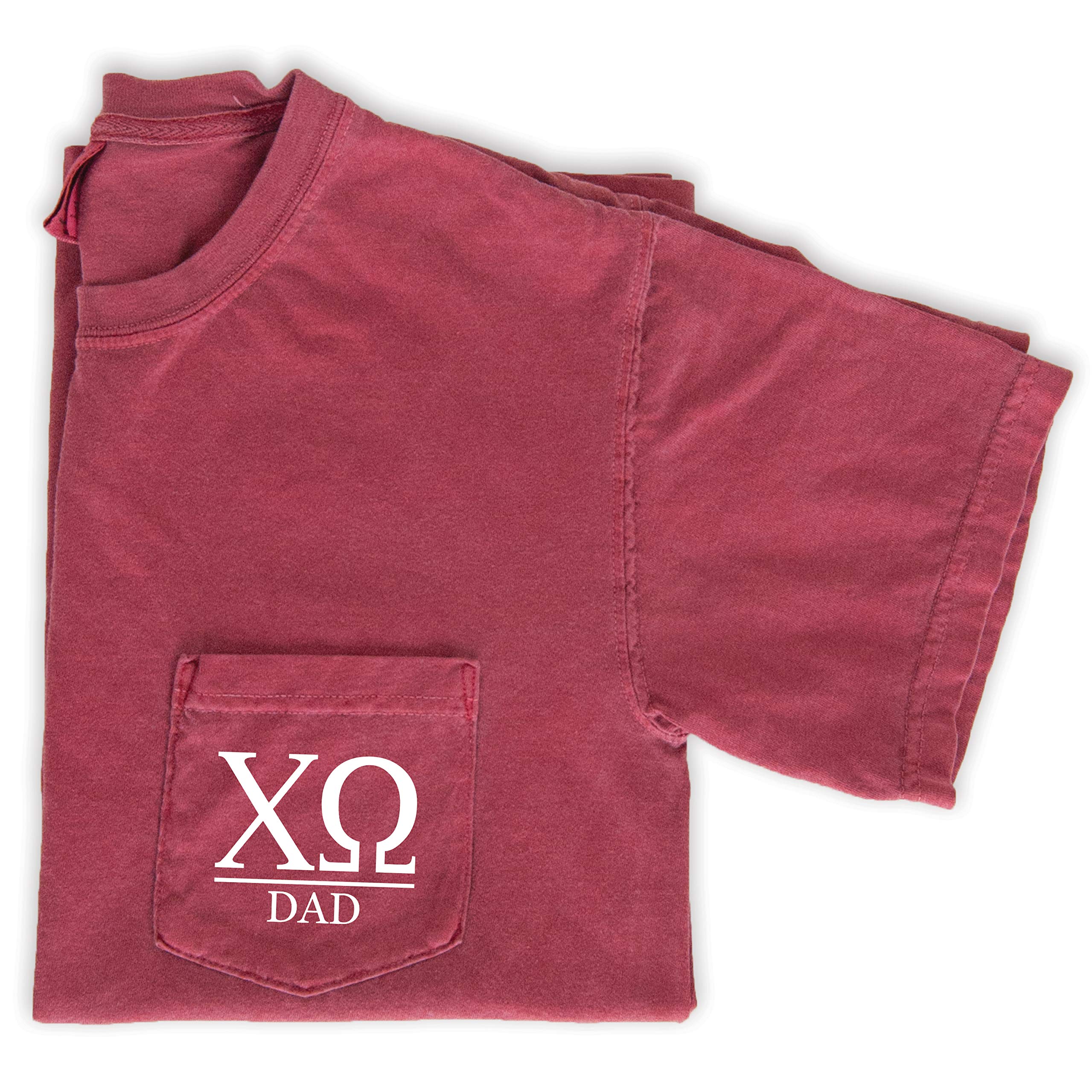 Gamma Phi Beta Dad Shirt - Sorority Comfort Colors Pocket T-Shirt for Fathers | Greek Life Apparel for Dads, College Events & Family Gatherings