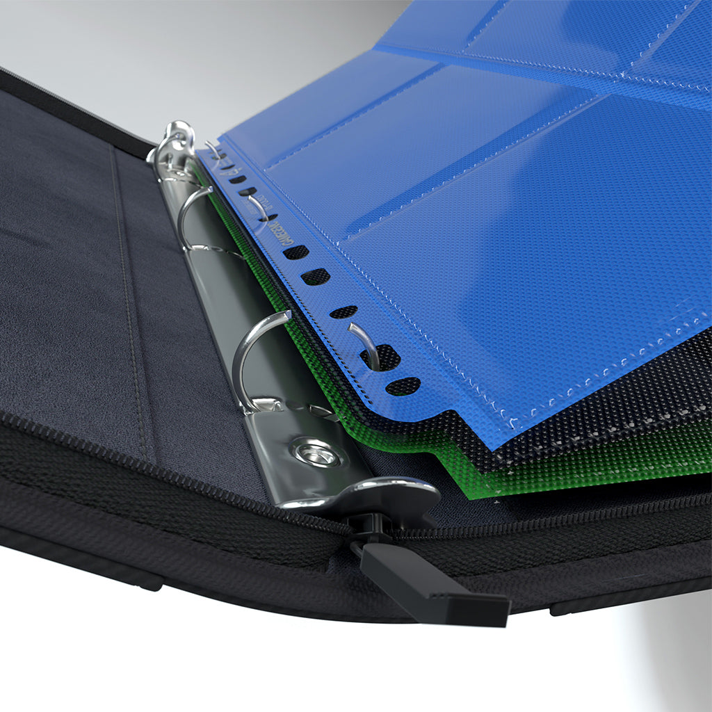 Slim Black Zip Up Ring Binder - 3 Ring Binder with Zipper Closure for School, Office & Organization | A4 Letter Size, Durable & Portable