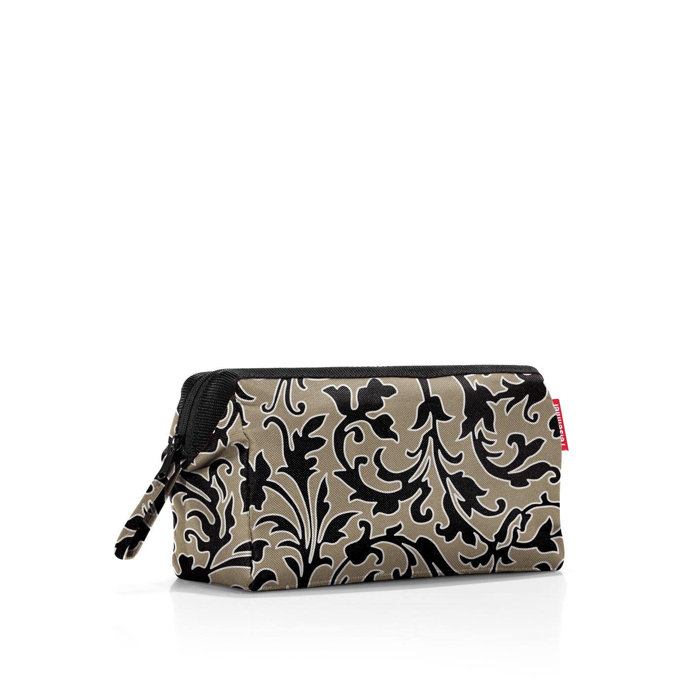 Reisenthel Travel Cosmetic Toiletries Bag - Structured Pouch with Wrist Strap, Baroque Marble Print - Perfect for Travel, Gym & Daily Organization