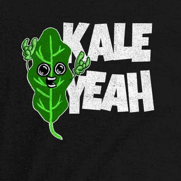 Funny Vegan Vegetarian Graphic T-Shirt for Men - Pop Threads Kale Yeah! Tee - Perfect for Casual Wear, Gym, and Eco-Friendly Outfits