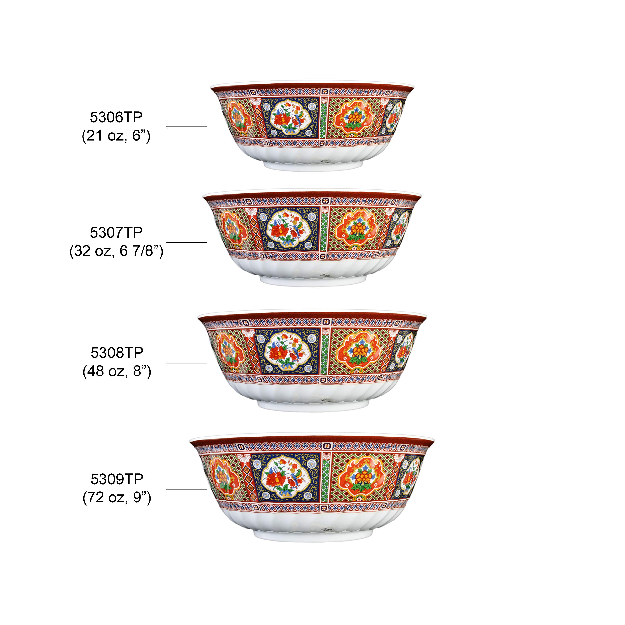 Thunder Group Peacock Melamine Dinnerware Set - 48 oz 8