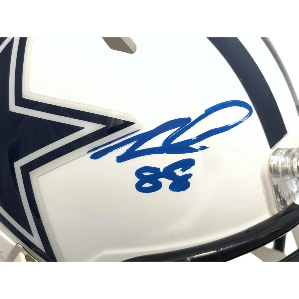 Authentic Ceedee Lamb Signed Dallas Cowboys White Matte Mini Helmet with JSA Certificate - Perfect for NFL Fans, Collectors & Sports Memorabilia Displays