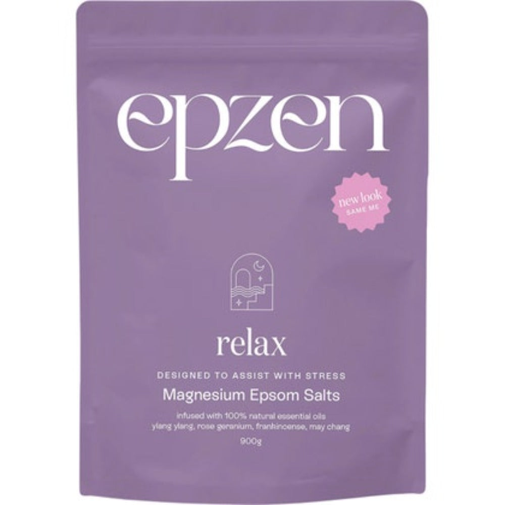 EPZEN Magnesium Bath Crystals 900g - Relaxing Muscle Soak for Stress Relief & Better Sleep | Spa Quality Epsom Salt for Bath, Foot Soak & Post-Workout Recovery