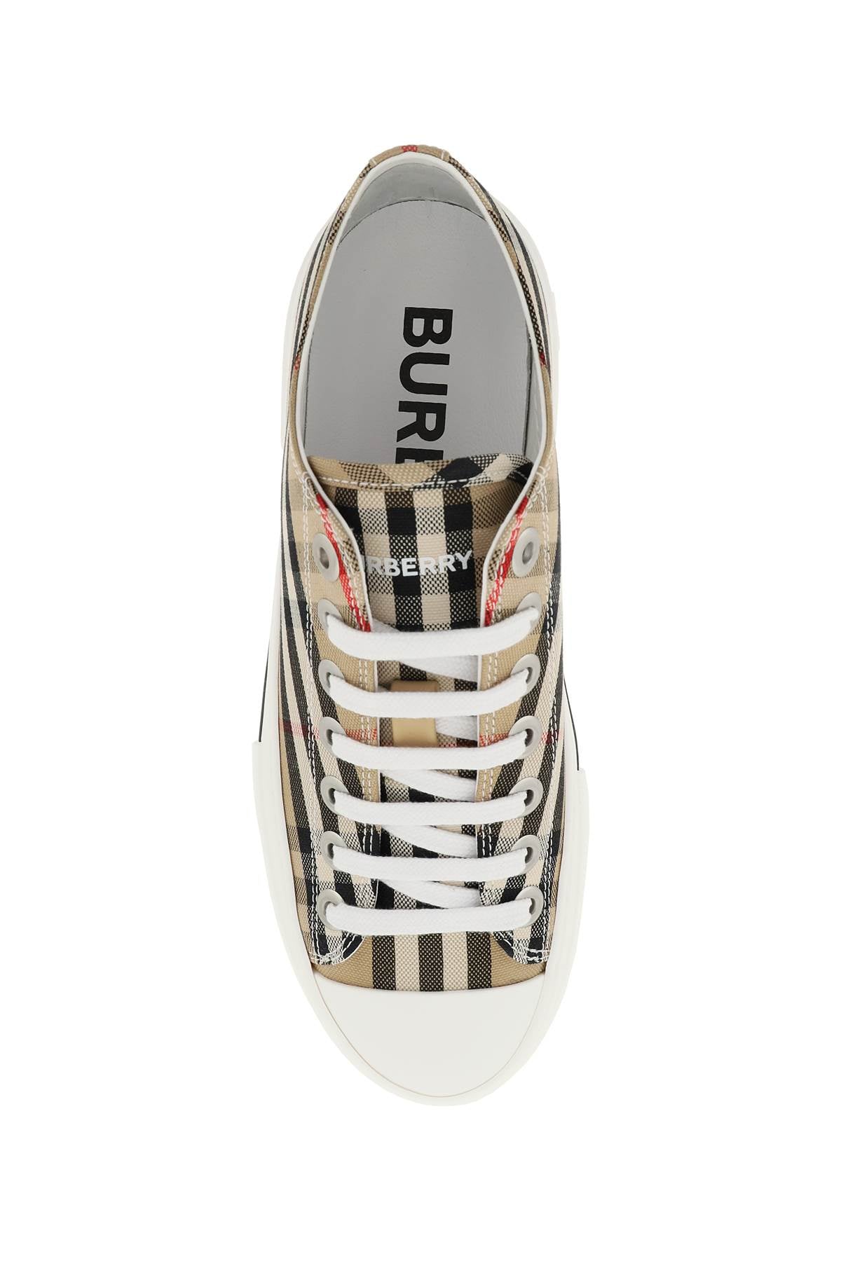 Burberry Vintage Check Low-Top Sneakers for Women - Classic Plaid Canvas Casual Shoes - Perfect for Everyday Wear, Office & Weekend Outfits
