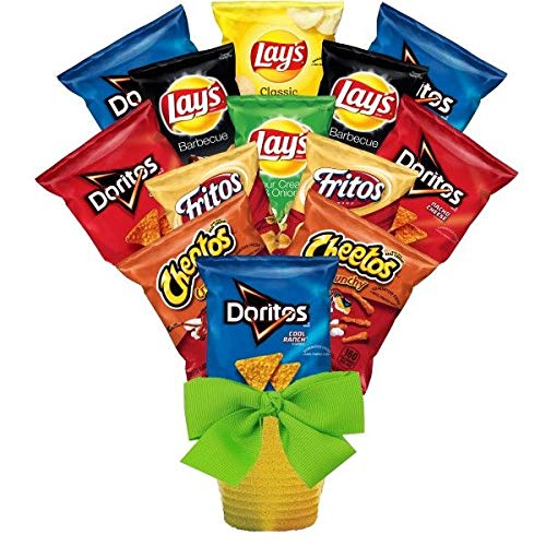 Funny Potato Chip Bouquet Gift Set - Unique Snack Gift for Birthdays, Anniversaries & Parties - Perfect for Food Lovers & Chip Enthusiasts