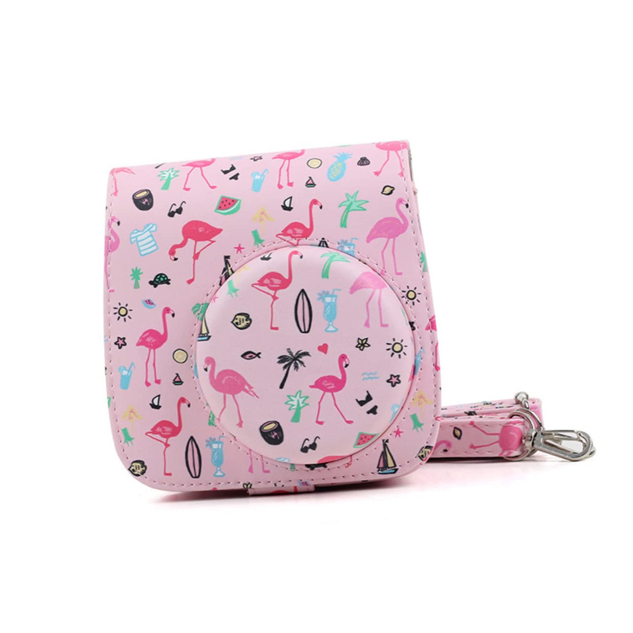 Homoyoyo 2-Pack Cute Pink Camera Bag for Fujifilm Instax Mini 9 - Waterproof Instant Camera Case with Adorable Pattern, Perfect for Travel & Photography Enthusiasts