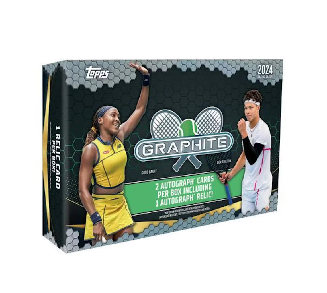 2024 Topps Graphite Tennis Hobby Box - Premium Trading Cards Collection for Collectors & Players - Perfect for Tournaments, Gifts & Display