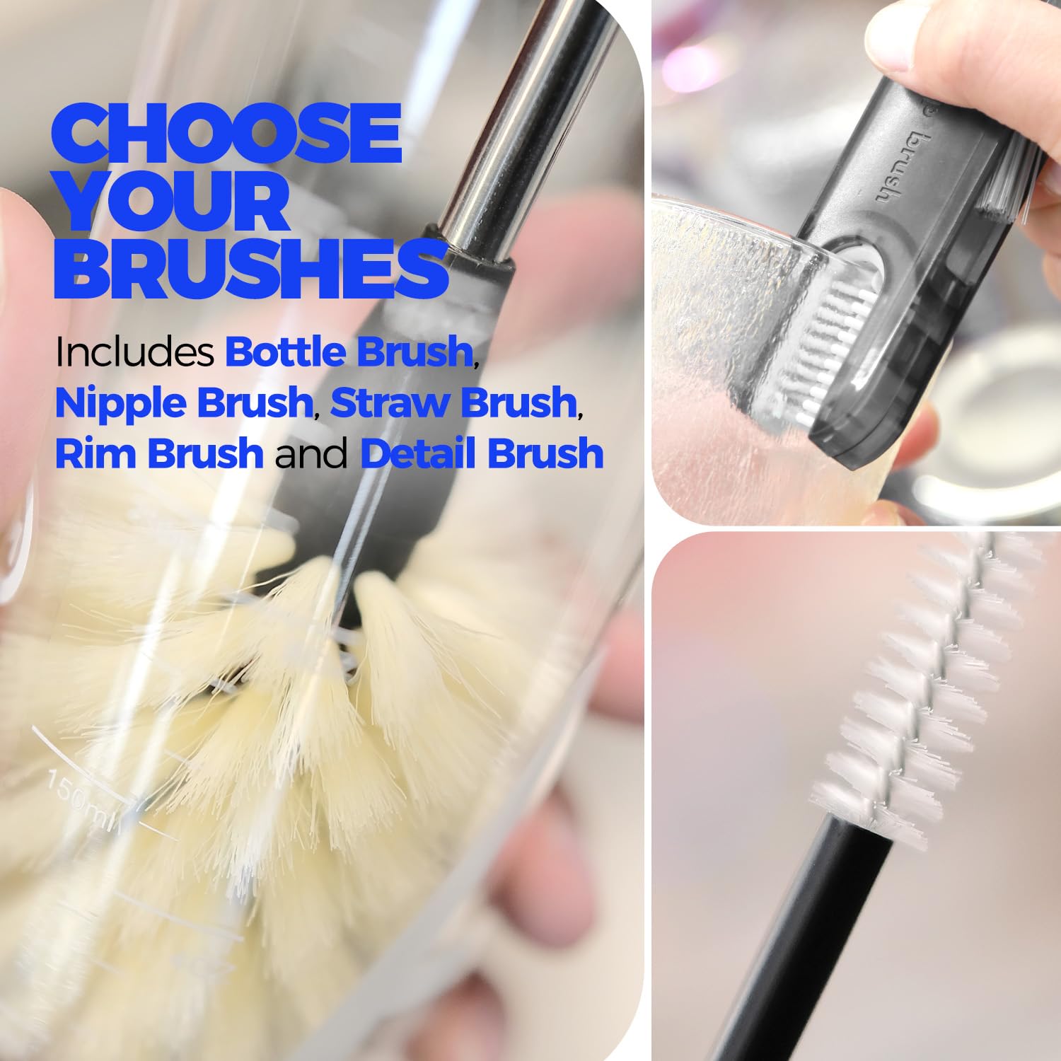 Holikme 6 Pack Bottle Brush Set - 14