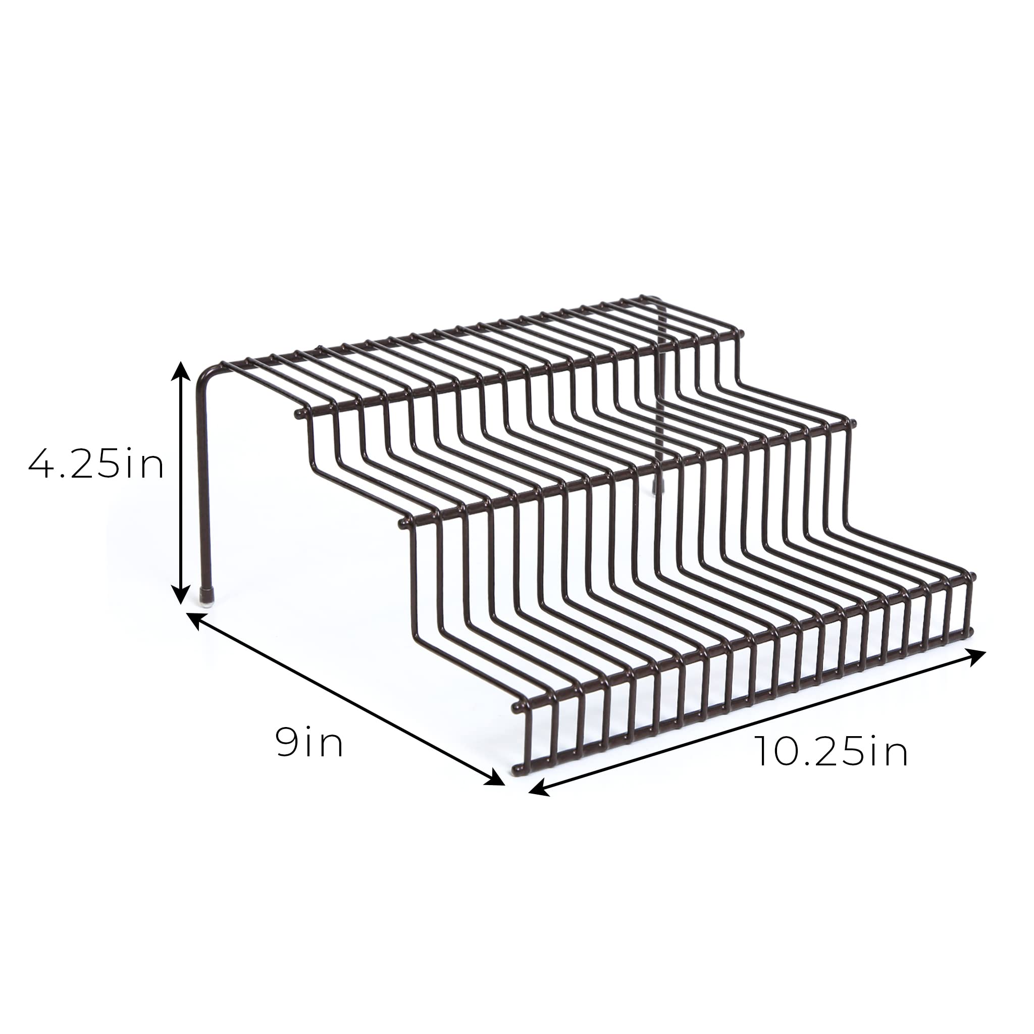 Smart 3-Tier Spice Rack Organizer - Rust-Resistant Steel Wire Shelf for Kitchen Cabinet & Pantry Storage - Holds Jars, Cans & Spice Bottles (10.25