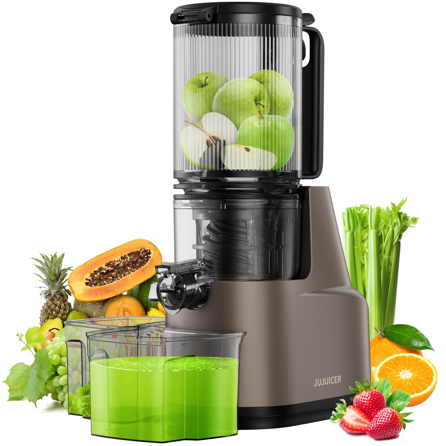 Premium Cold Press Juicer - Slow Masticating Juicer Machine with 4.35