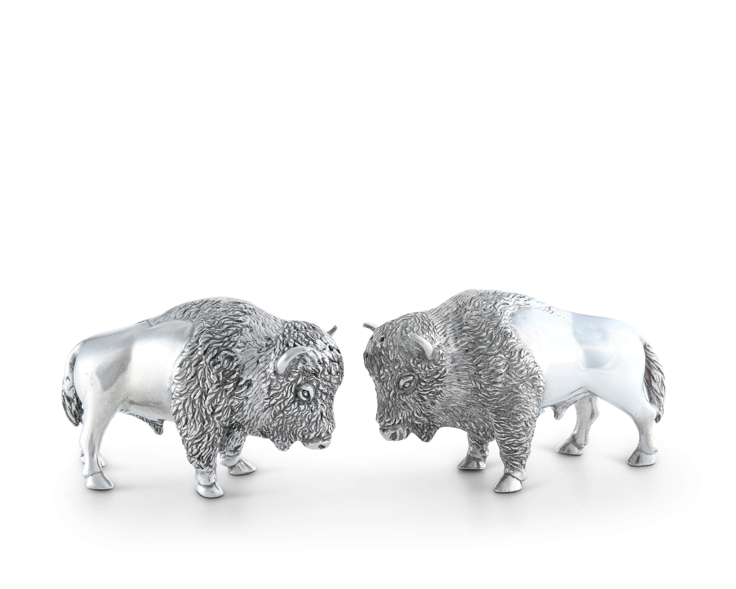 Vagabond House Pewter Bison Salt and Pepper Shaker Set - 3