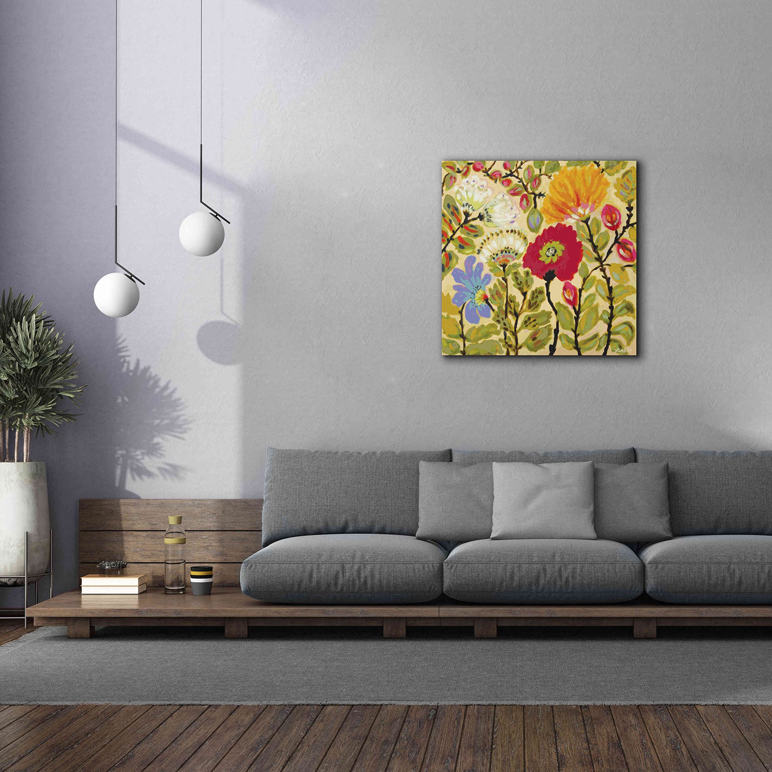 Karen Fields 'Autumn Fresh Garden' Giclee Canvas Wall Art - 37x37 Inch Fall Landscape Painting for Living Room, Bedroom & Office Decor