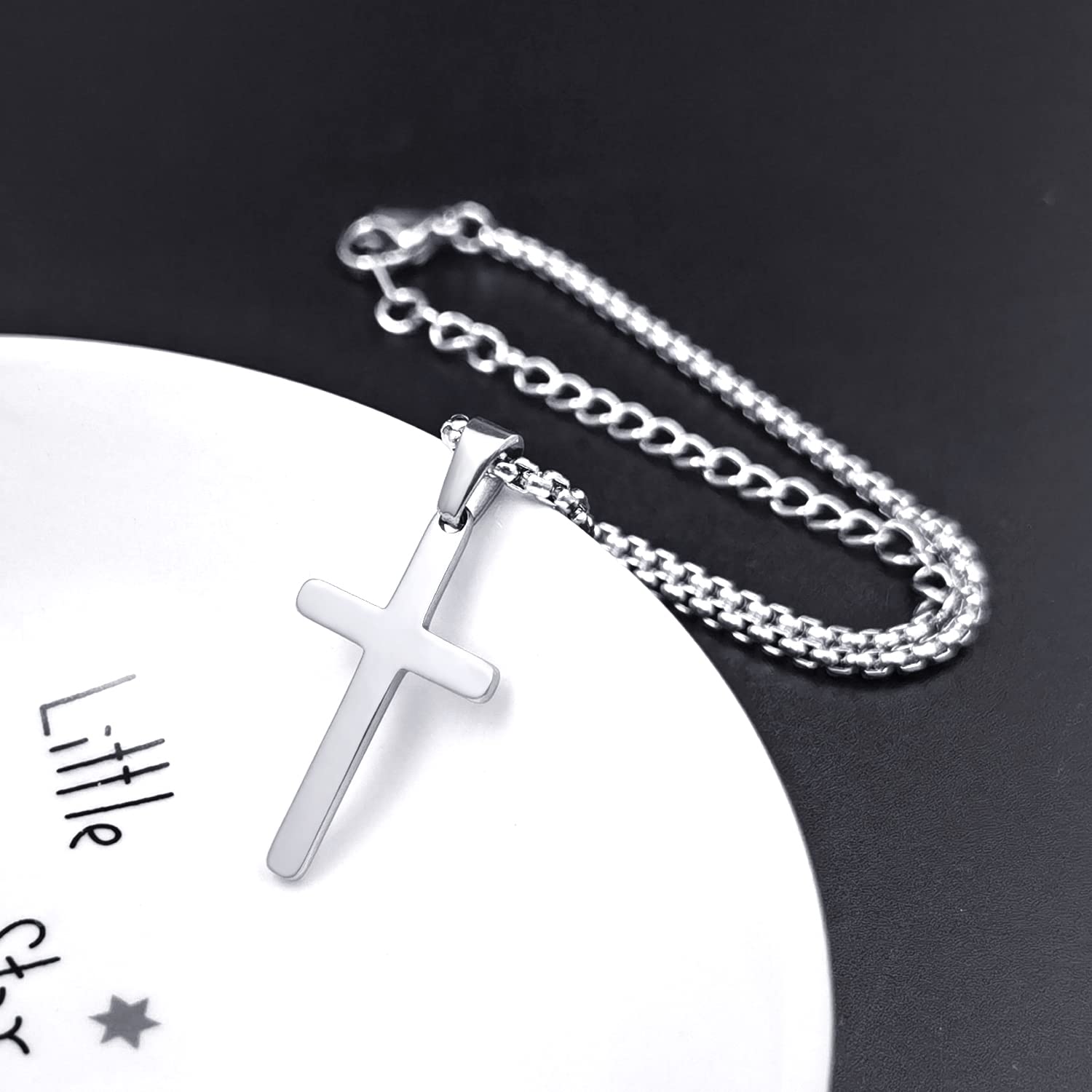 Elegant Small Cross Pendant Necklace for Women - Dainty Simple Gold/Silver Cross Necklace - Perfect Mothers Day Gift, Birthday Present for Her - Ideal for Church, Weddings & Everyday Wear