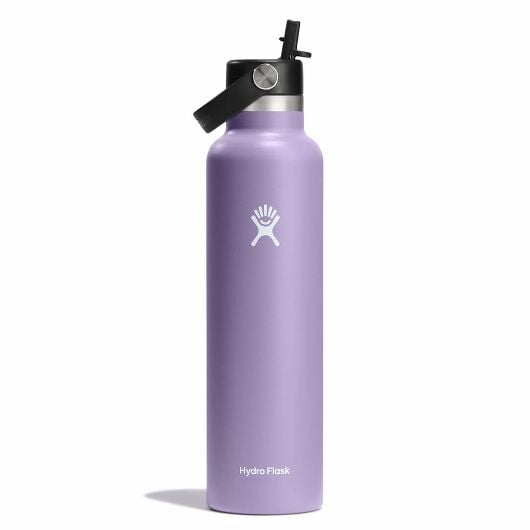 24 oz Standard Mouth Water Bottle with Flex Straw Cap - Leak Proof, BPA Free, for Gym, Hiking & Outdoor Activities