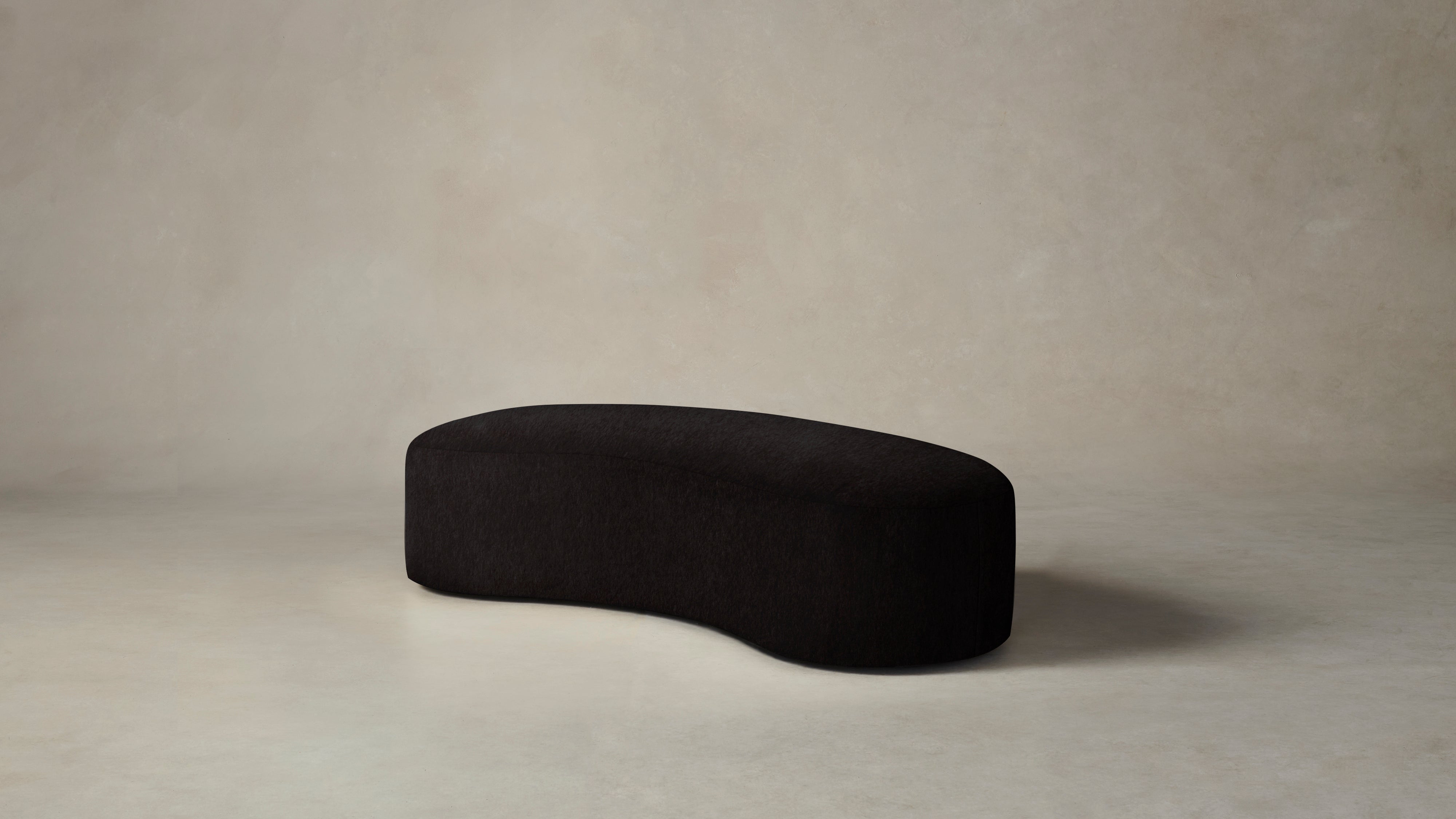 Luxury Chelsea Daybed with Deep Pile Mohair in Noir - Perfect for Living Rooms, Guest Rooms & Cozy Reading Nooks