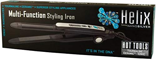 Helix Tourmaline Ceramic Curl Iron - 300W Professional Hair Styler for Curly & Wavy Hair - Pack of 1 - Perfect for Salon, Home Use & Travel Styling