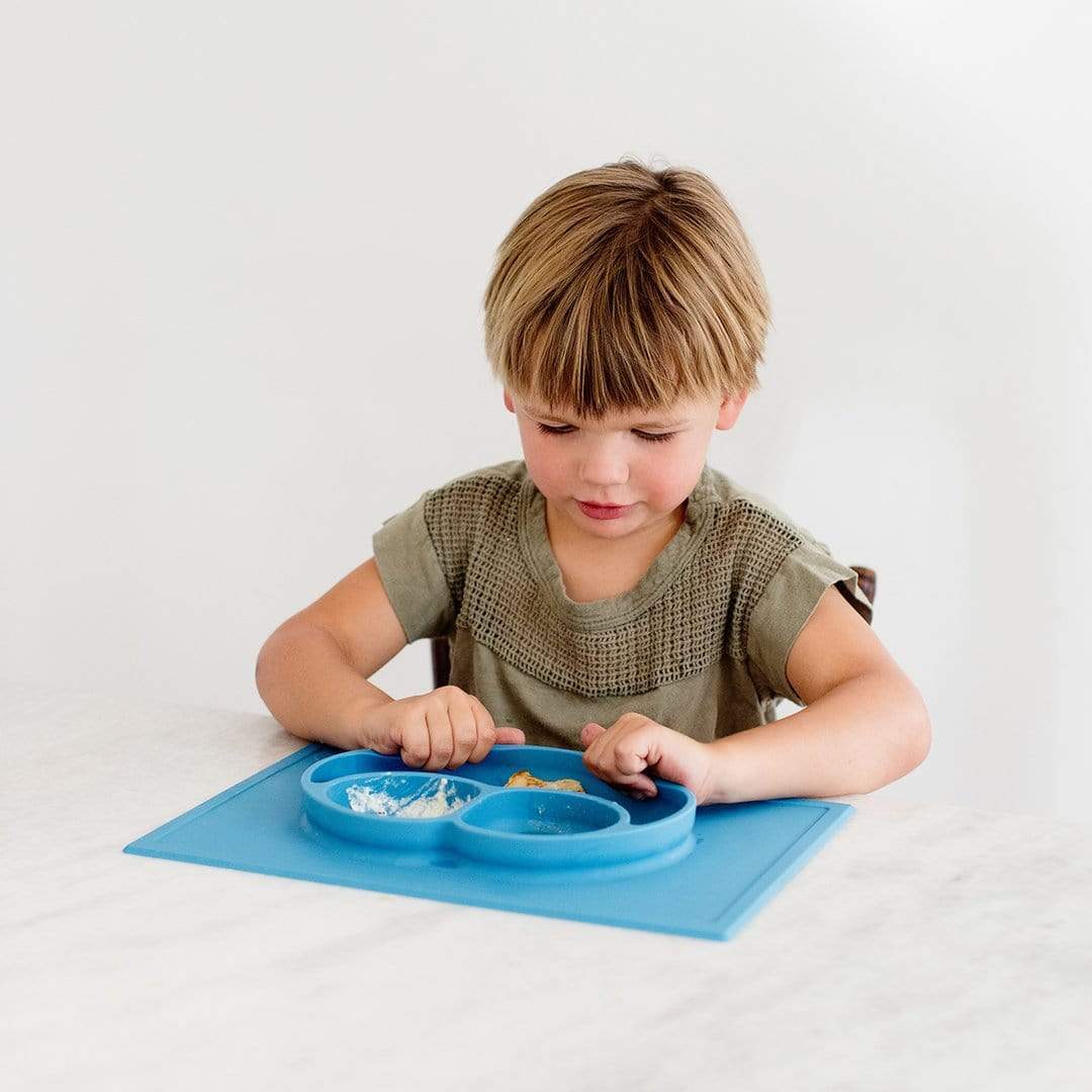 Ezpz Happy Mat - Silicone Suction Plate for Toddlers & Kids - Non-Slip, BPA-Free Baby Feeding Mat - Perfect for High Chairs, Tables & Mess-Free Mealtime
