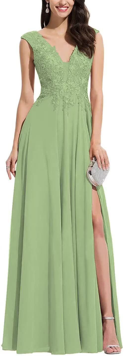 Elegant V-Neck Satin Evening Dresses for Women with High Slit - Long Strap A-Line Sleeveless Formal Gown DX006 | Perfect for Prom, Cocktail Party, Wedding Guest & Black Tie Events