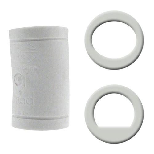 Turbo Quad Classic Finger Grips - White Power Lift Oval Design for Weightlifting, CrossFit & Gym Training - Improve Grip Strength & Prevent Calluses