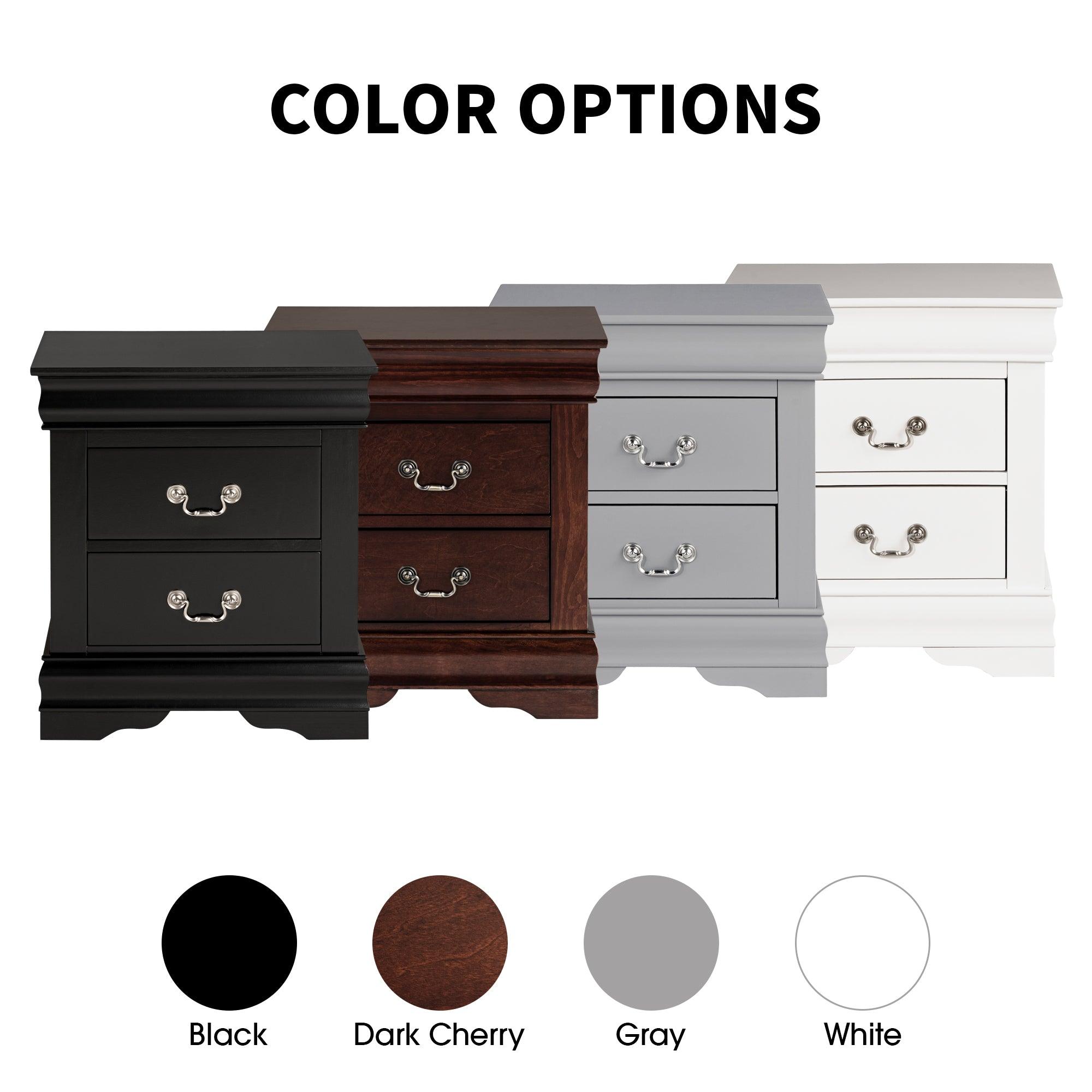 Louis Philippe Night Stand by Furniture of America - Elegant Bedside Table for Bedroom Decor, Storage & Organization