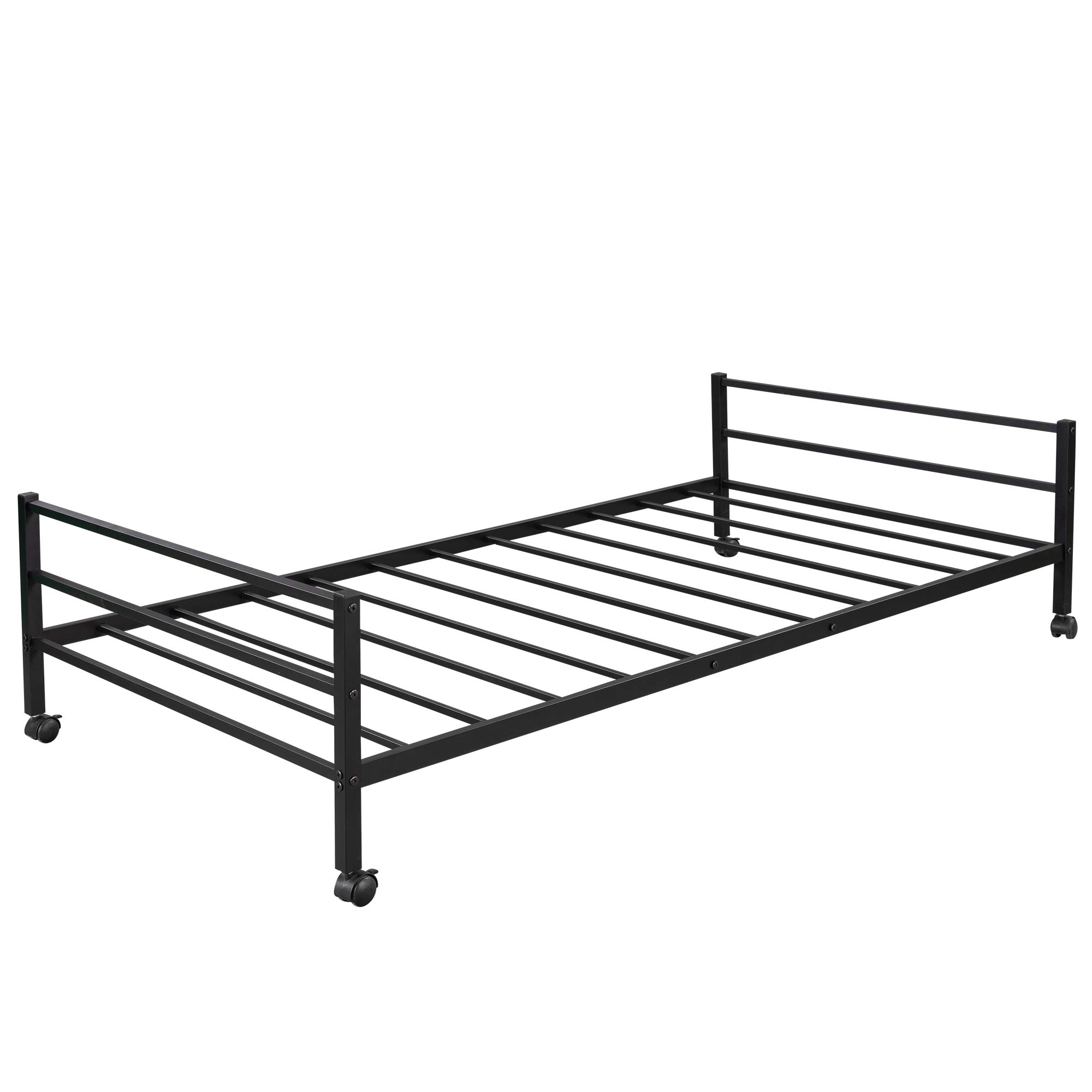 Steel Frame Twin Over Twin Bunk Bed with Shelves - Space-Saving Metal Loft Bed with Built-in Desk & 3-Tier Storage Shelf | Perfect for Kids' Rooms, Dormitories & Small Apartments