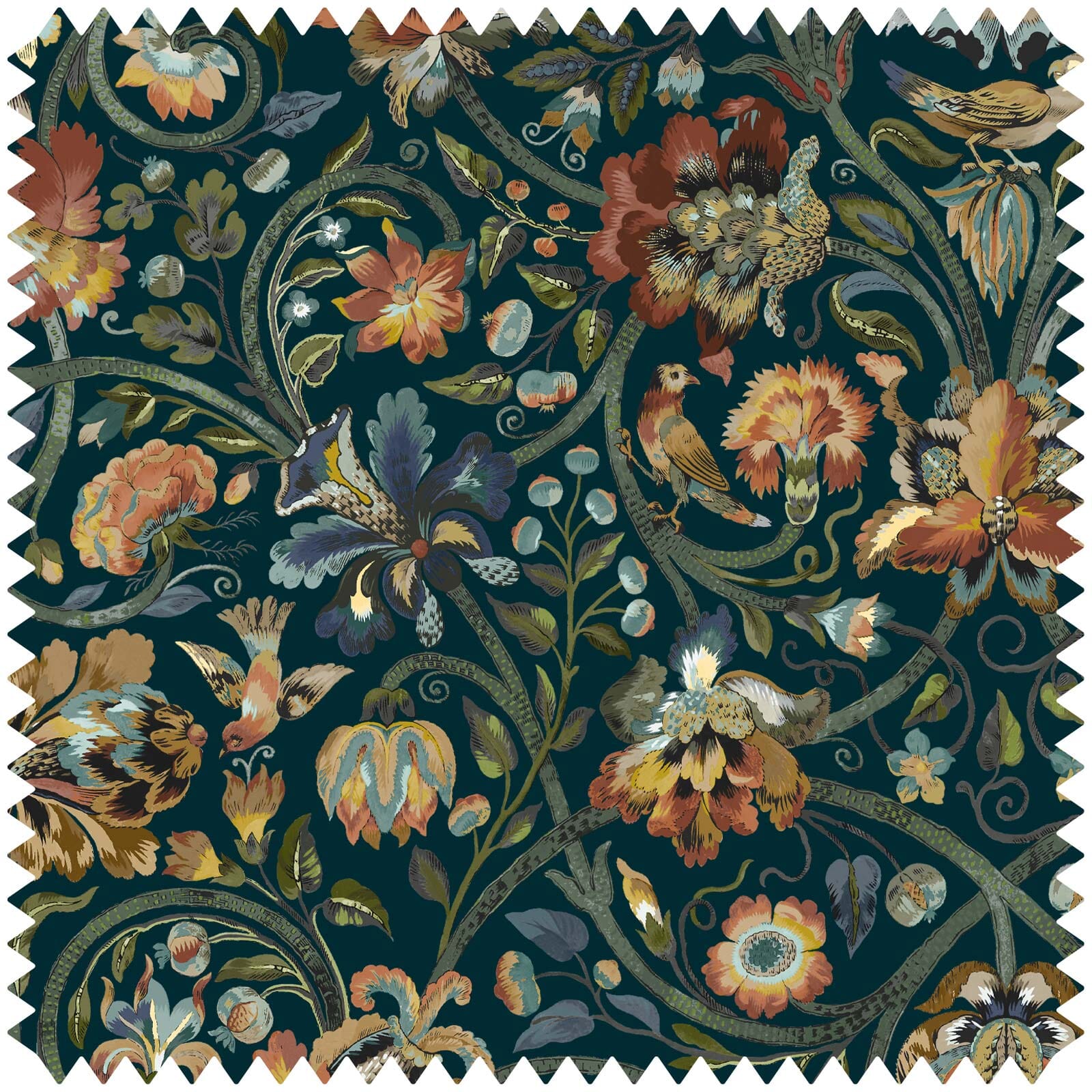GAIA Velvet Midnight Blue Fabric Sample - Premium Upholstery Material for Sofas, Chairs & Home Decor