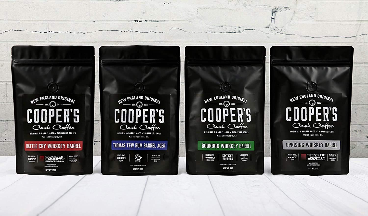 Bourbon Barrel Aged Coffee - Dark Roast Colombian Beans - 5lb for Home Brewing