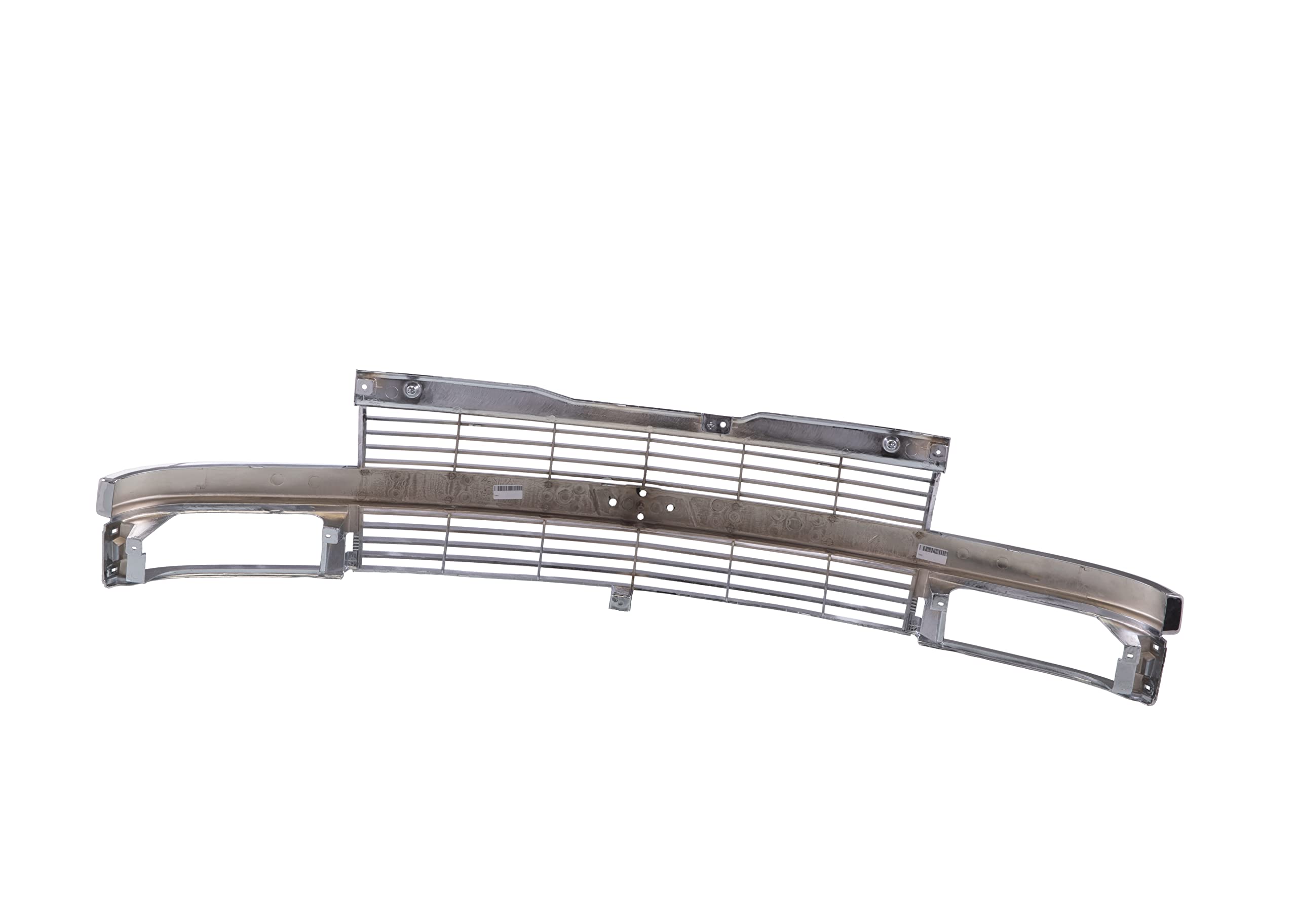 Chrome Center Bar Front Grille with Silver Gray Shell for 1995-2005 Chevy Astro Van | Replacement Part 15760162 GM1200371 | Perfect Fit for Restoration & Custom Upgrades
