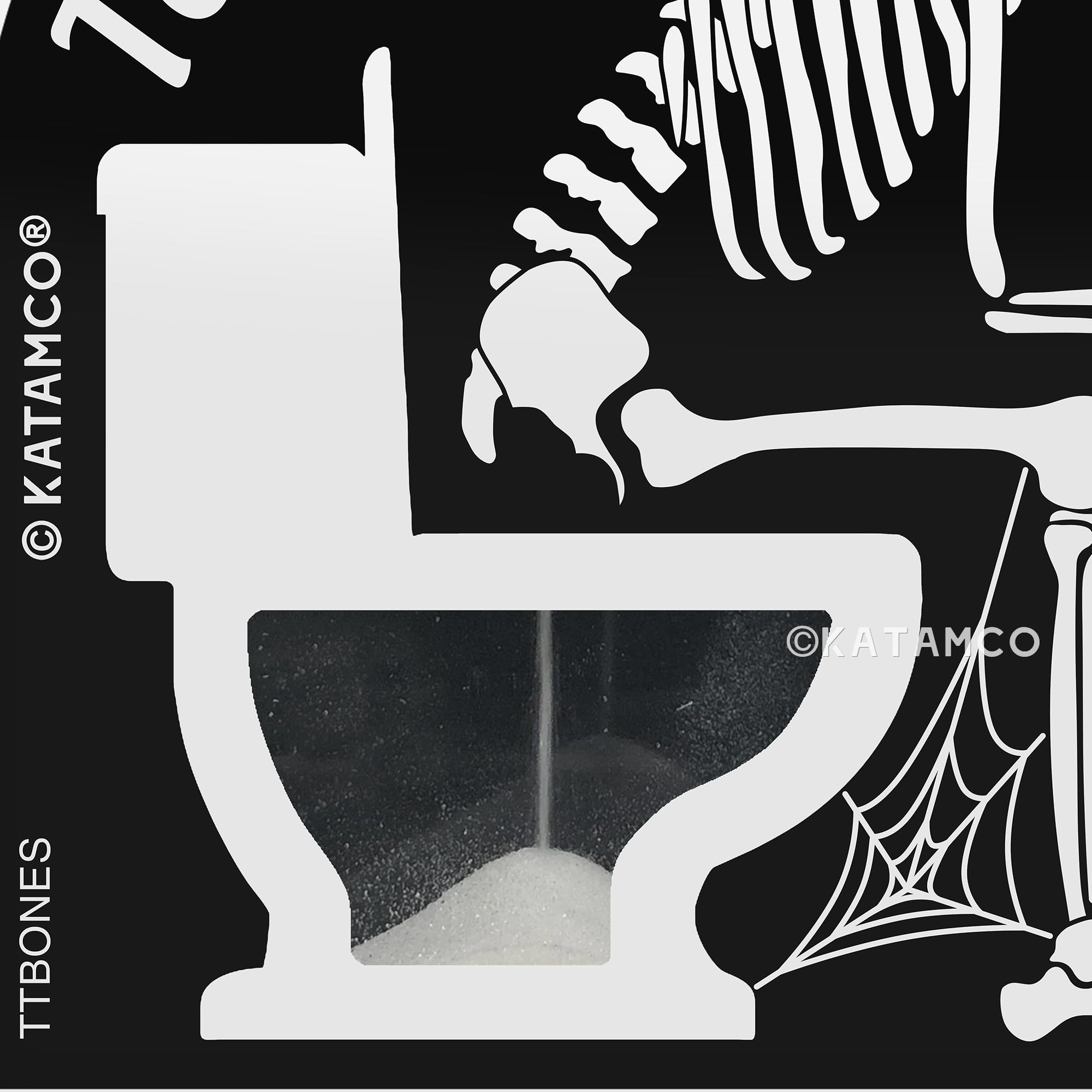 Katamco Skeleton Toilet Timer - Funny Gag Gift for Men, Husband, Dad | Unique Birthday, Christmas, Halloween, Retirement Gift Idea | As Seen on Shark Tank | Perfect for Bathroom Decor & Stocking Stuffer