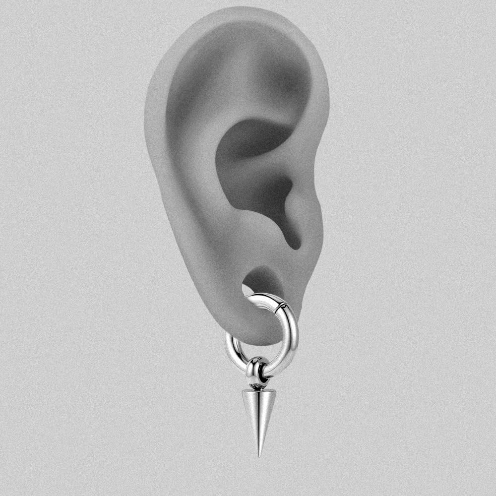 DOEARKO 2PCS 316L Stainless Steel Ear Gauges Hangers & Weights for Stretched Ears - Hypoallergenic Body Jewelry for Men & Women - Perfect for Daily Wear, Parties and Body Piercing Tunnels