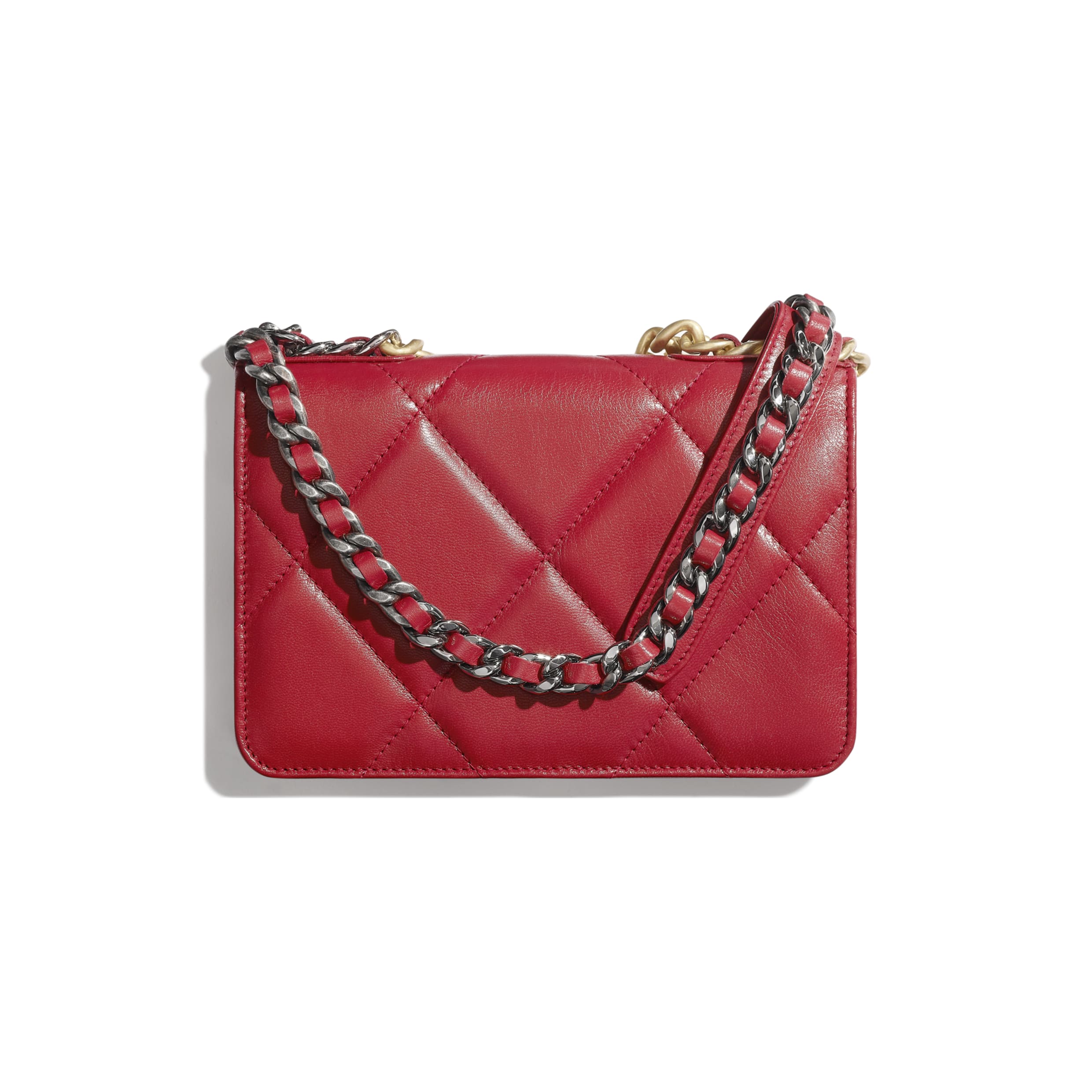 Chanel Wallet On Chain WOC - Genuine Lambskin Leather Crossbody Bag with Gold-Tone Hardware in Red | Perfect for Evening Events, Parties, and Daily Use