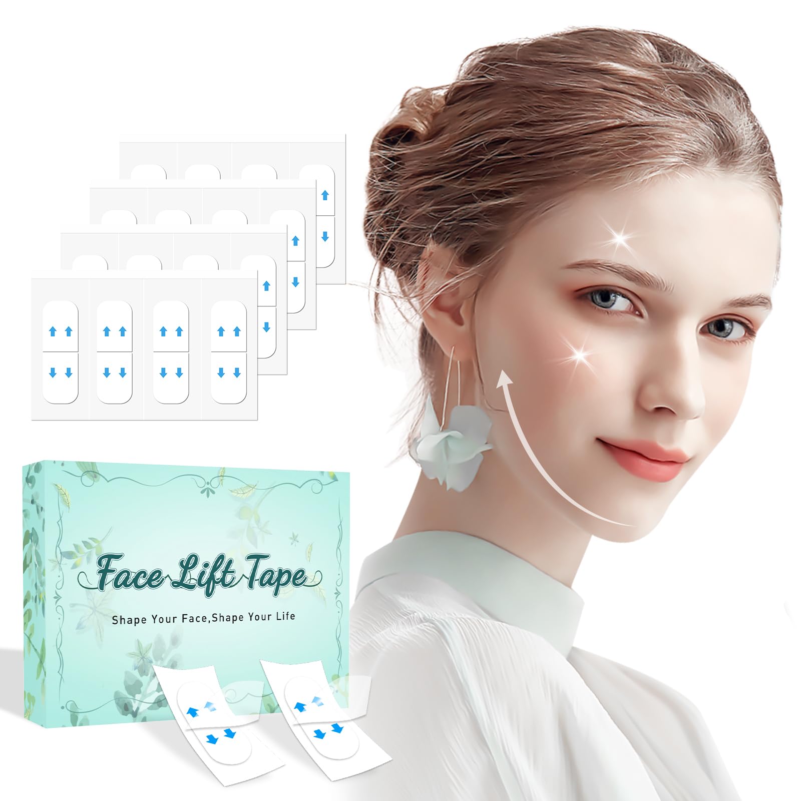 **Invisible Face Lift Tape - 256 Pack for Sagging Skin, Jowls, Eyes & Double Chin - Instant Skin Tightening & Firming for a Youthful Look - Perfect for Special Events & Everyday Use**