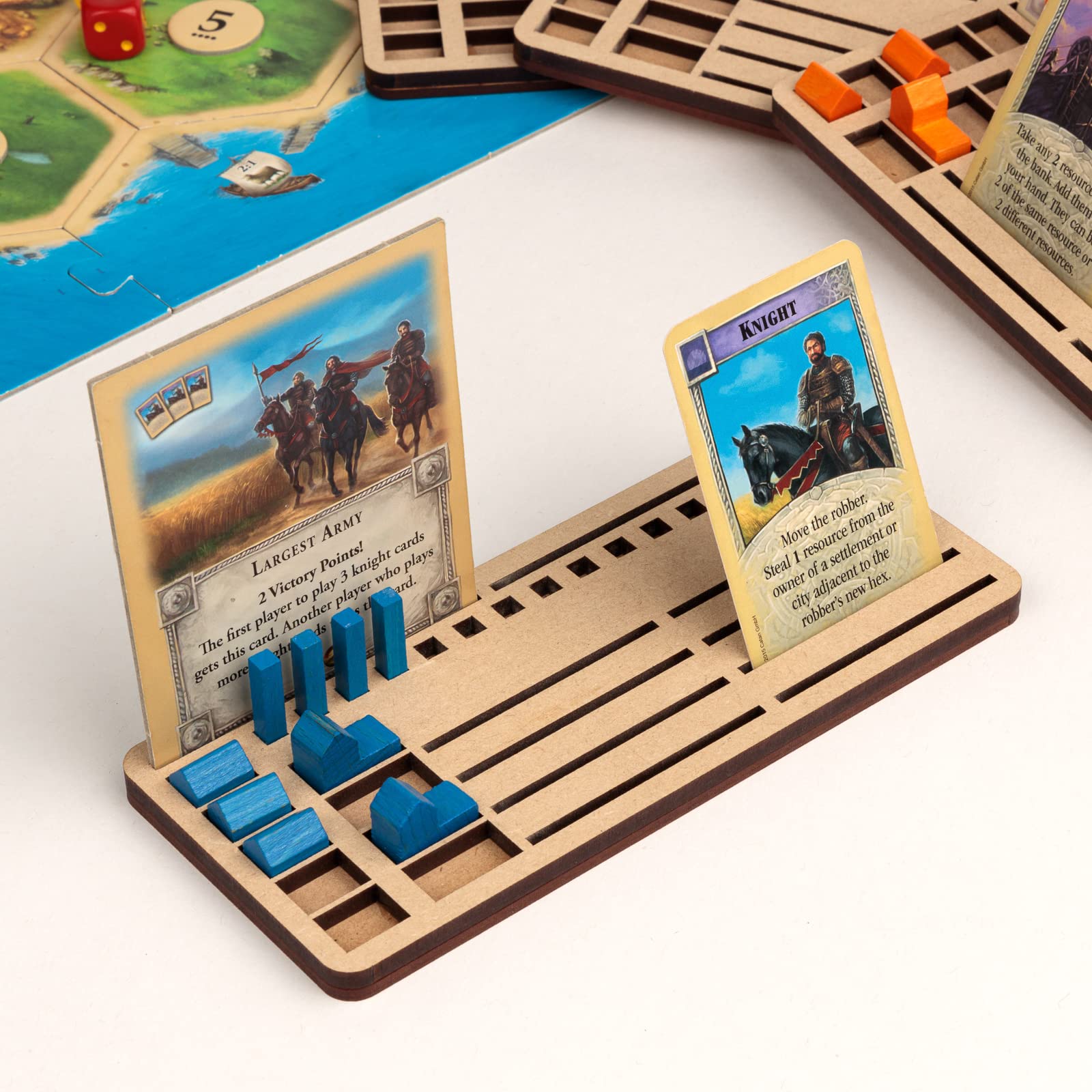 Catan Board Game Piece Holder Set of 4 - Organizer for Game Tokens & Cards | Perfect for Family Game Nights & Strategy Board Game Sessions