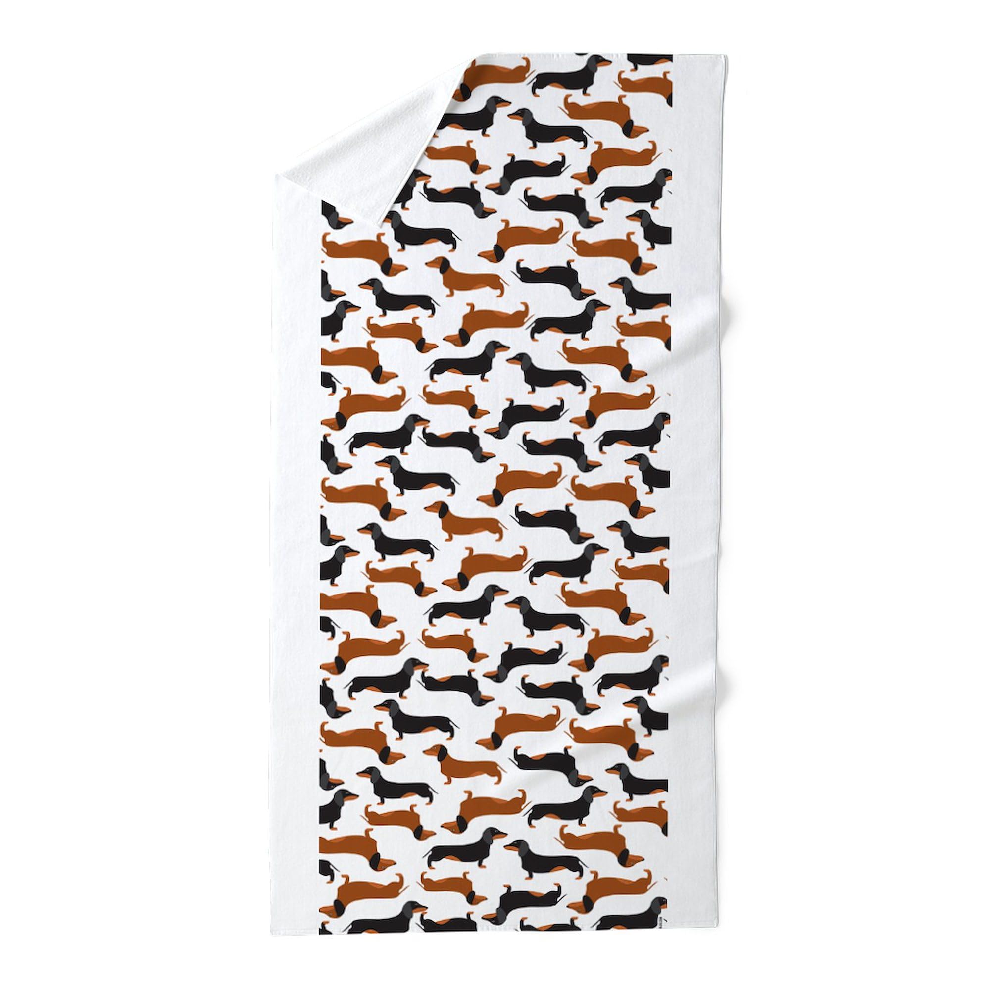Dachshund White Large Beach Towel - Soft, Absorbent & Unique Dog Design | Perfect for Pool, Beach, Picnics & Gifts