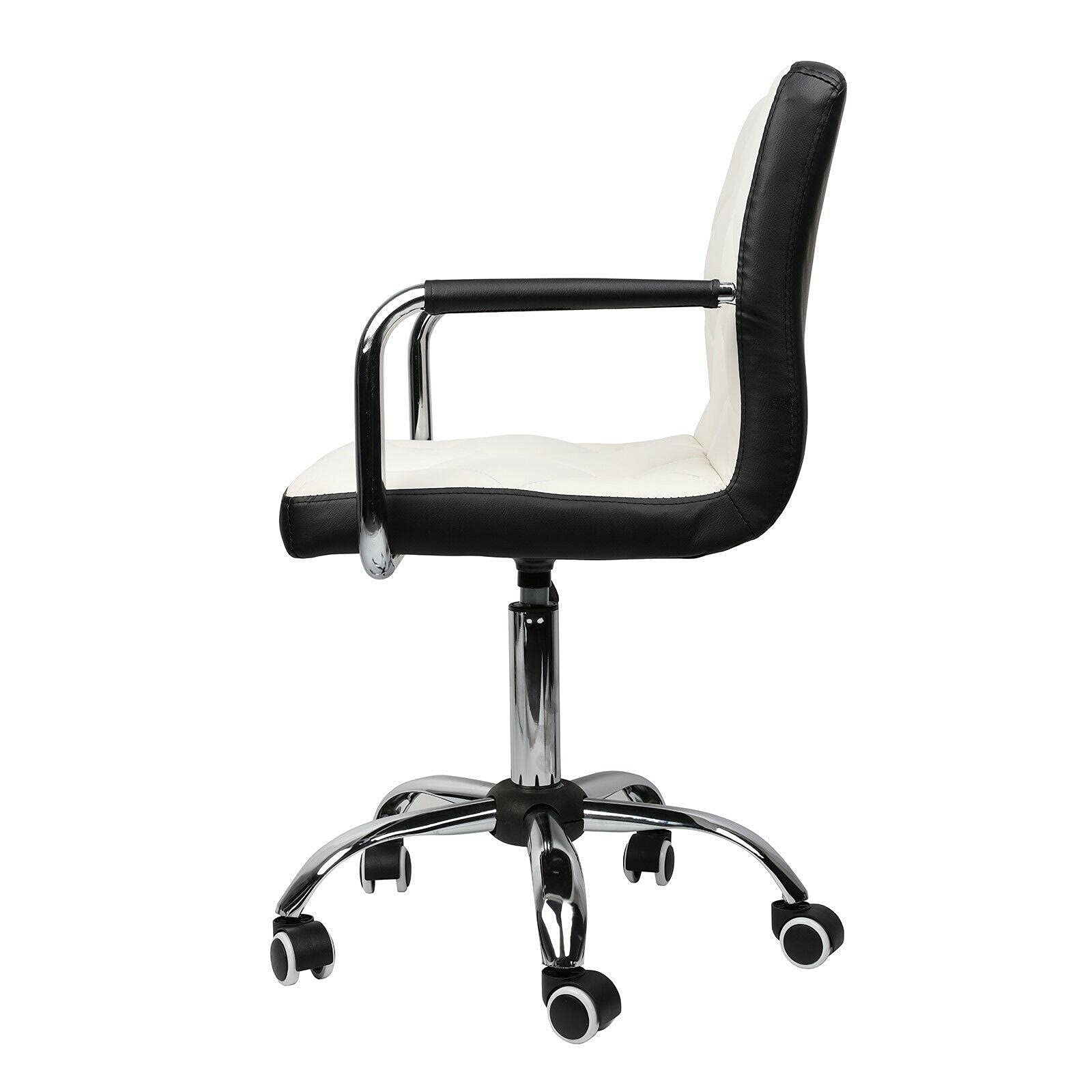 Modern PU Leather Office Desk Computer Chair - Ergonomic Swivel Gaming Chair with Adjustable Height for Home Office, Gaming & Workstations | Comfortable Desk Chair for Long Hours, Study & Professional Use