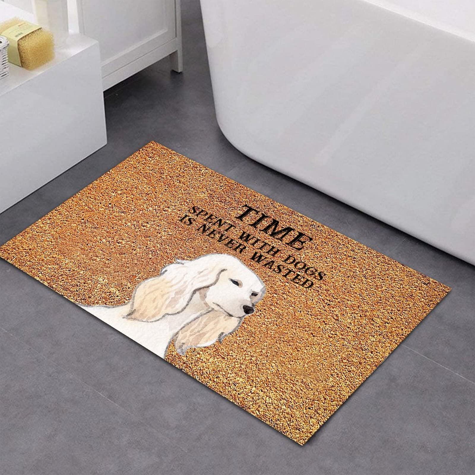 Natural Coconut Coir Mat - Personalized Dog Mom Gift for Women, Pet Lover Floor Mat with Recessed Design for Entrances, Durable & Easy to Clean - Perfect for Home, Office, or Kennel Use
