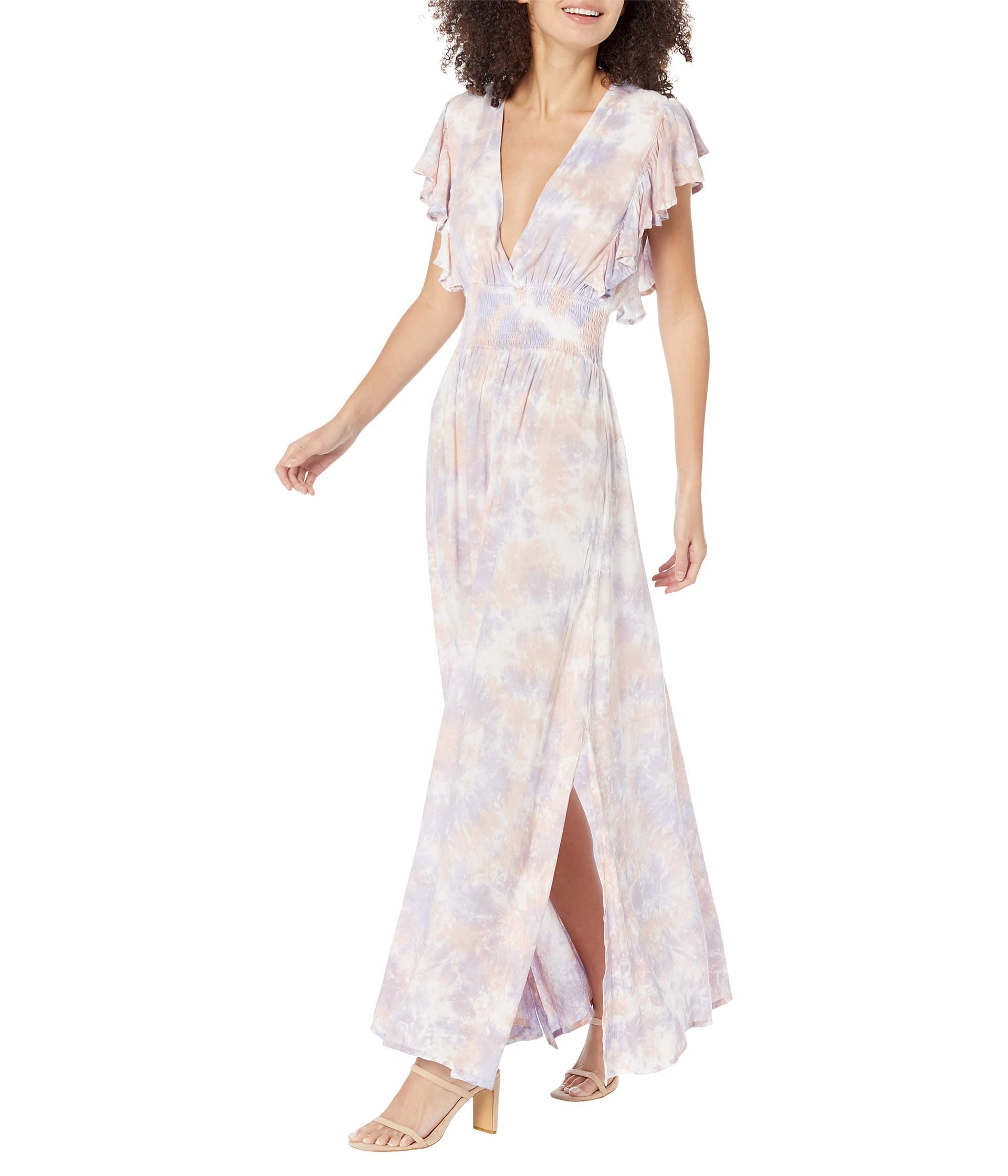 Tiare Hawaii Floral Print Dahlia Maxi Dress - Women's Summer Beach Dress for Vacation, Wedding & Casual Wear