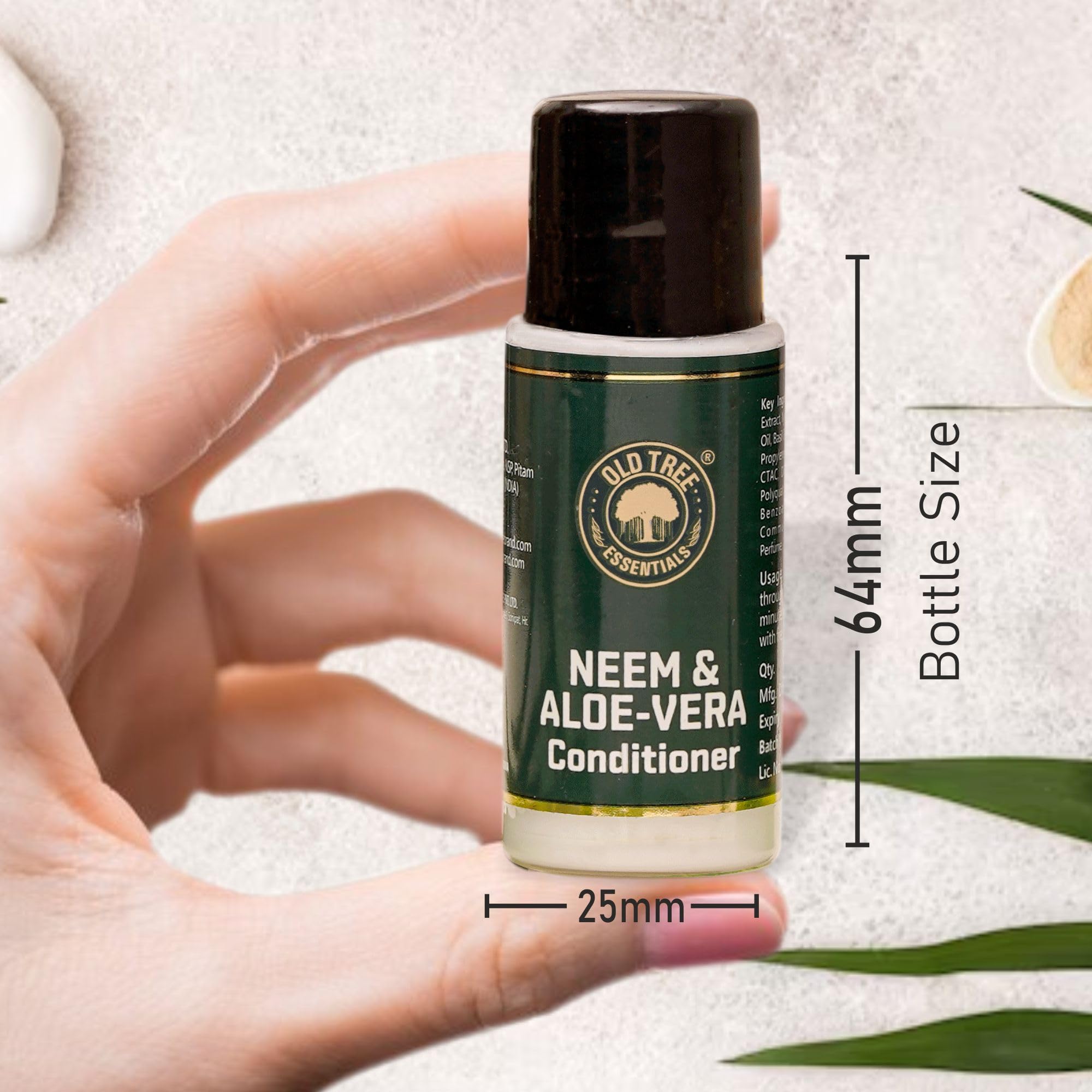Neem & Aloe Vera Hair Conditioner Kit - Travel Size 20ml (Pack of 100) | Hotel Amenities, Guest House & Hospitality Supplies for Spa, Salon & Wedding Venues