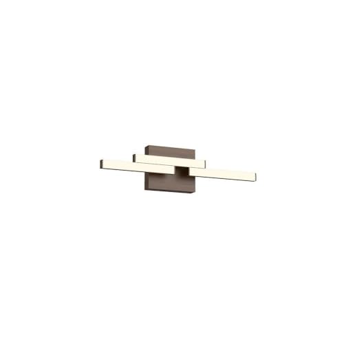 Kuzco Lighting VL52718-WT Anello Minor Vanity LED Light Fixture - Walnut Finish for Bathroom & Dressing Room Makeup Mirror Lighting