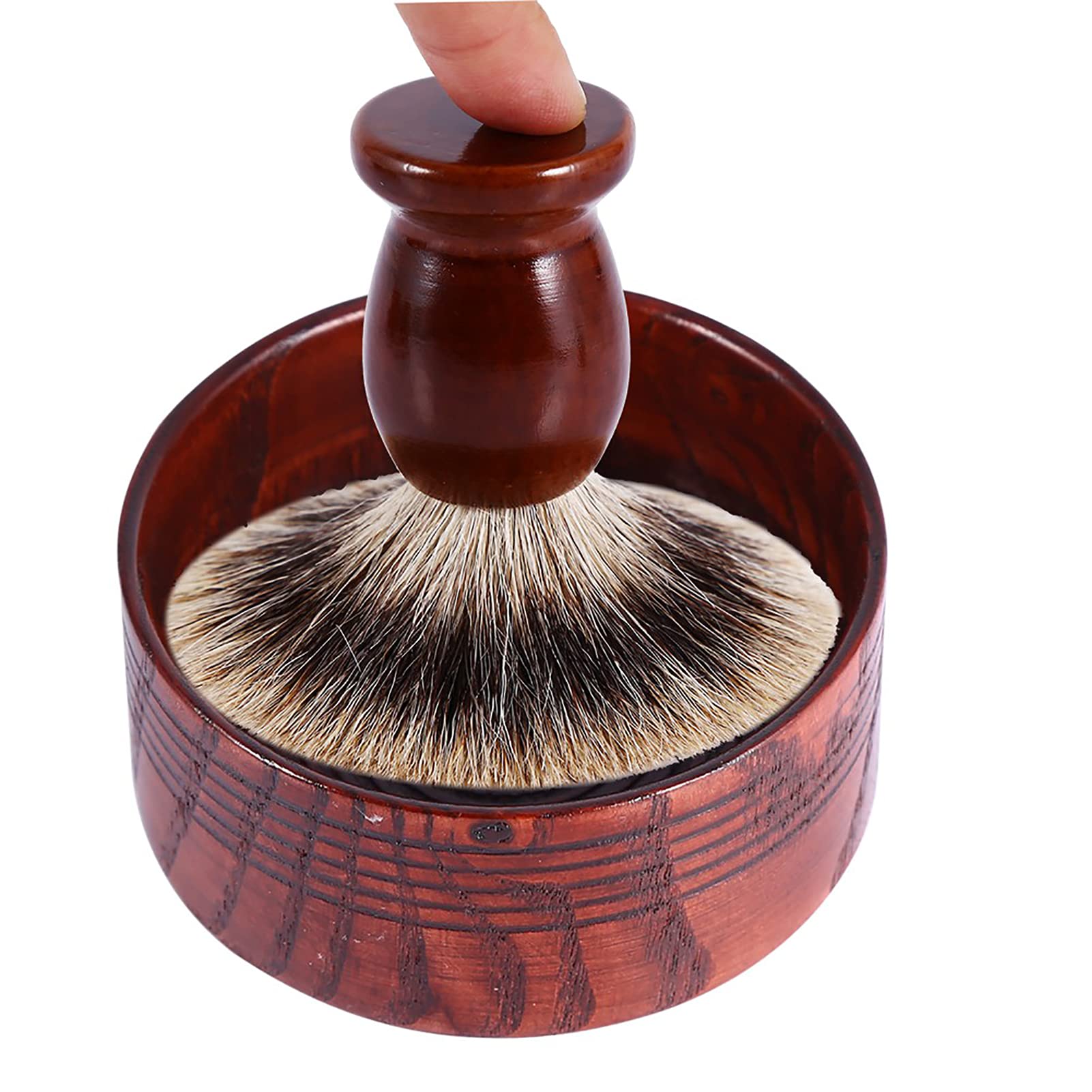 Premium Beard Shaving Soap Bowl & Lathering Cup for Men - Round Wet Lather Tool with Brush for Shaving Cream & Cleansing Foam | Perfect for Home Barber Kits & Professional Grooming