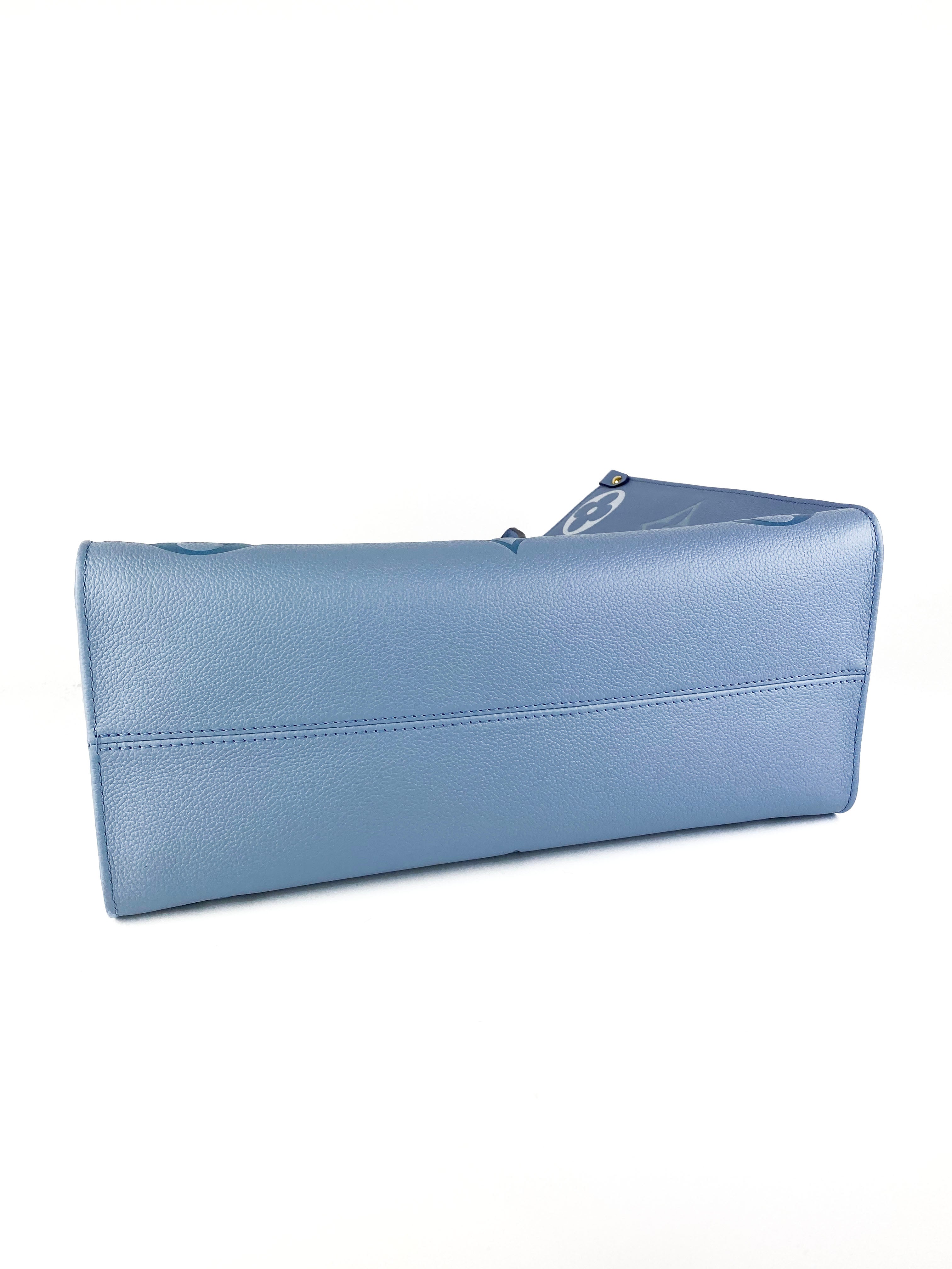 Louis Vuitton OnTheGo MM Tote Bag in Summer Blue - Stylish Designer Handbag for Women, Perfect for Work, Travel & Everyday Use