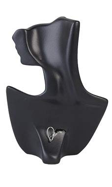 SSWBasics Small Side Profile Black Earring and Necklace Display Stand - Set of 3 for Jewelry Store, Boutique & Home Decor Showcase