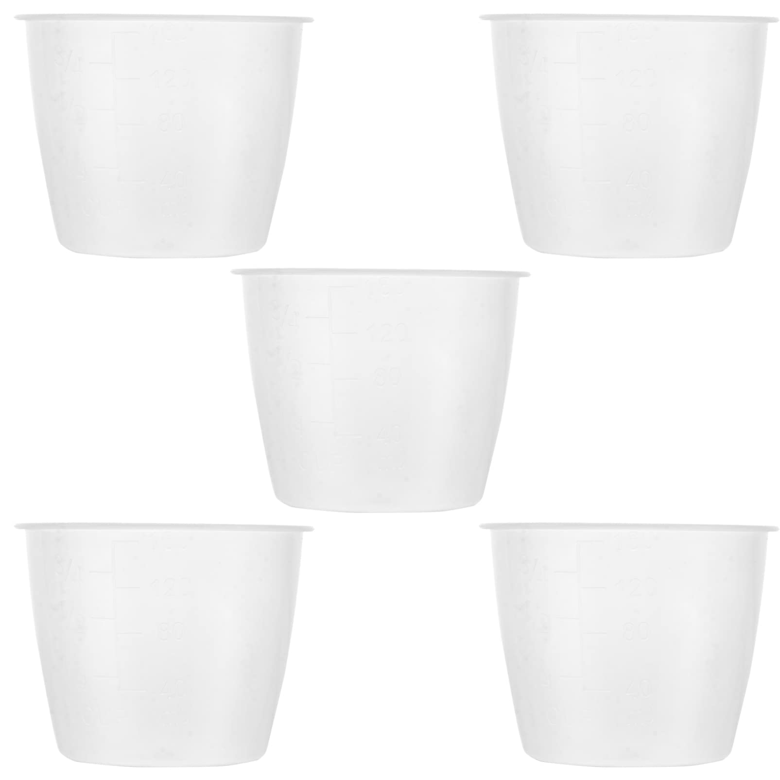10-Pack Kichvoe 160ml Plastic Measuring Cups for Rice, Flour & Liquid Ingredients - Clear Scale, Durable & Multi-Purpose Kitchen Tools for Baking, Cooking & Meal Prep
