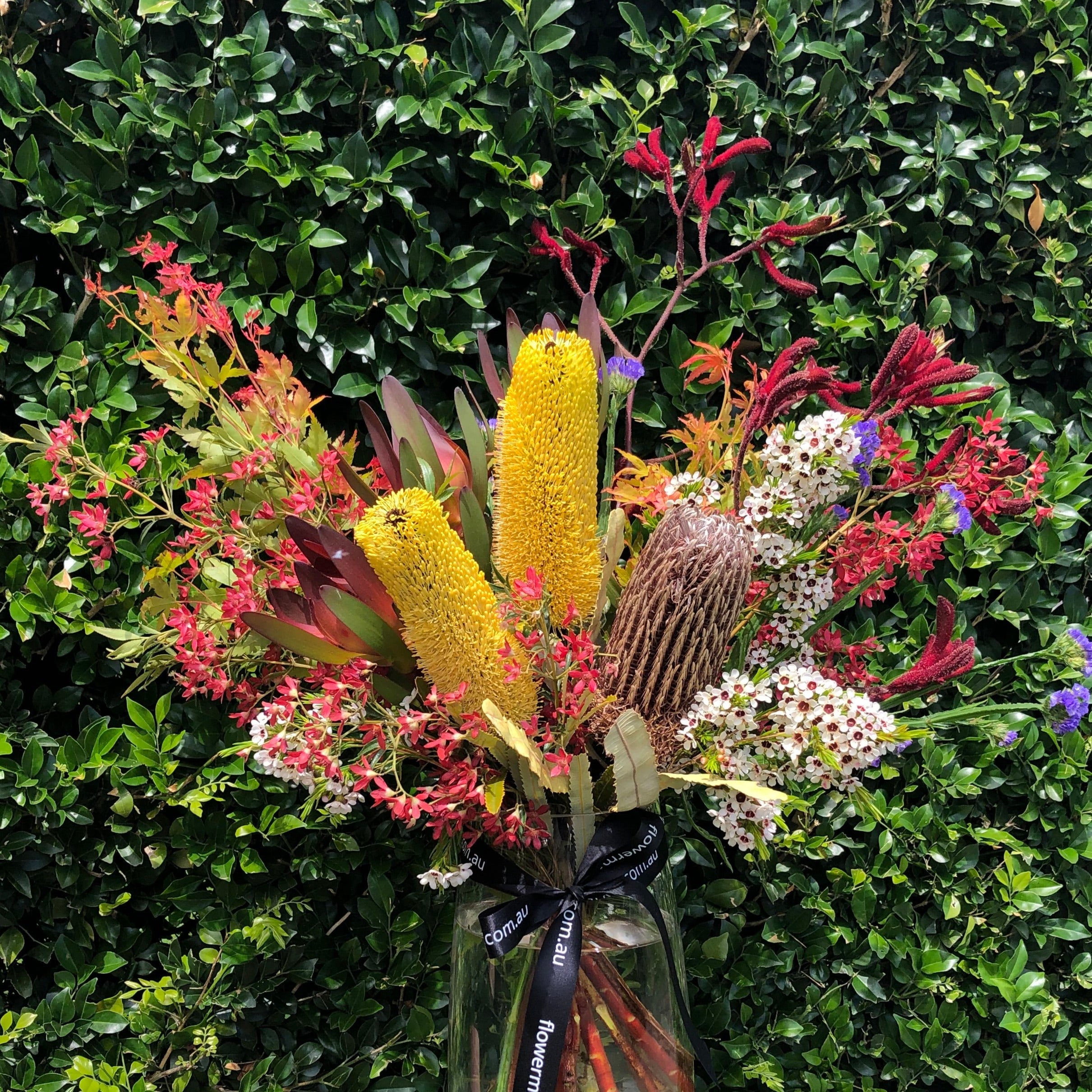 Beautiful Native Floral Vase Arrangement - Handcrafted Home Decor for Living Room, Dining Table & Wedding Centerpieces