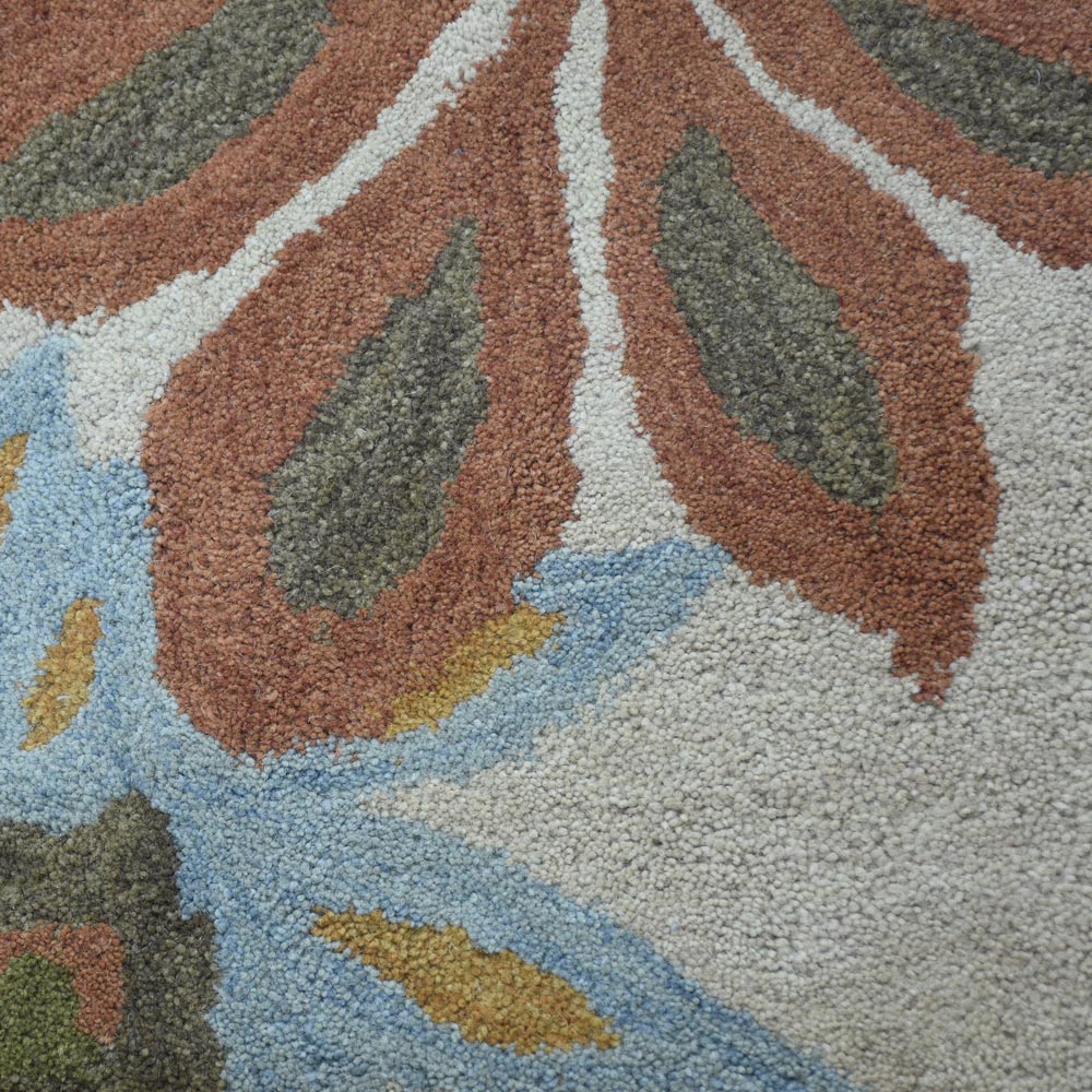 Handmade Candytuft Floral Area Rug - Soft & Durable Non-Slip Living Room Carpet for Bedroom, Nursery, or Home Decor
