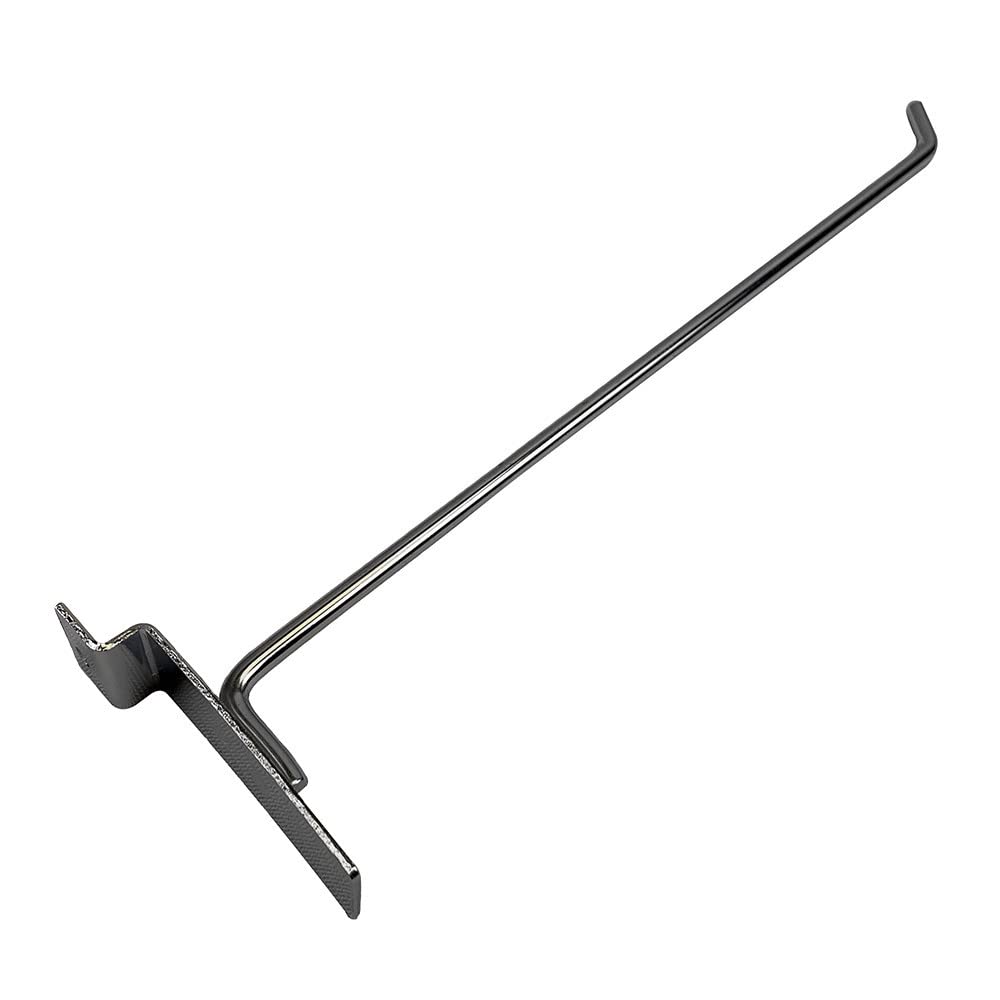 Prolinemax 24-Piece 12-Inch Chrome Slatwall Hooks - Heavy Duty Metal Wire Hangers for Retail Display & Store Organization - Perfect for Clothing, Accessories, and Home Decor Storage