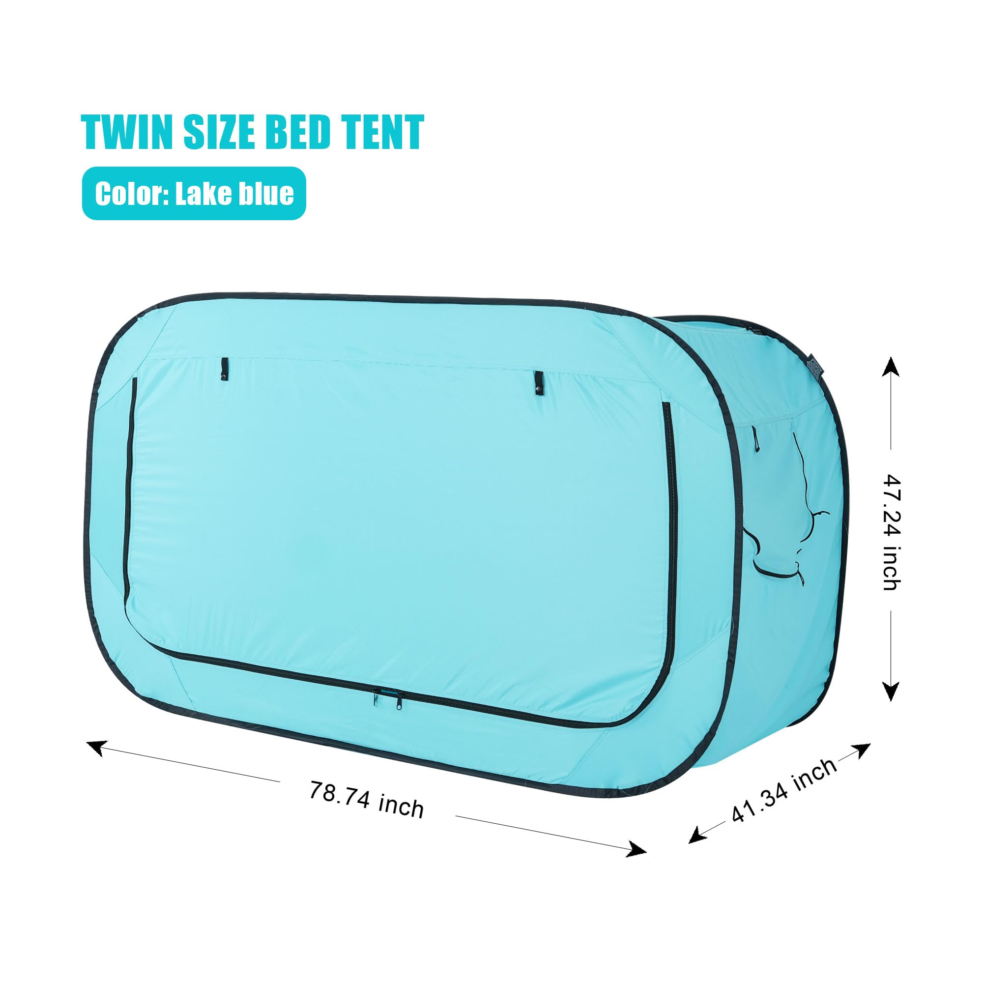 **Portable Bed Tent Canopy for Kids & Adults - Breathable Indoor Sleeping Tent with 2 Doors - Private Space for Camping, Reading, or Relaxing at Home**