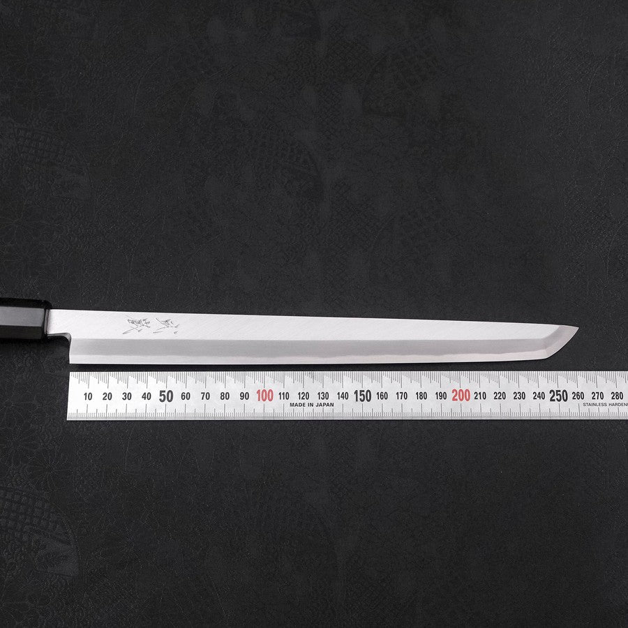 Premium Sakimaru Takohiki Japanese Sushi Knife - White Steel #2, Kasumi Buffalo Ebony Handle, 270mm - Perfect for Sushi Chefs & Japanese Cuisine Lovers