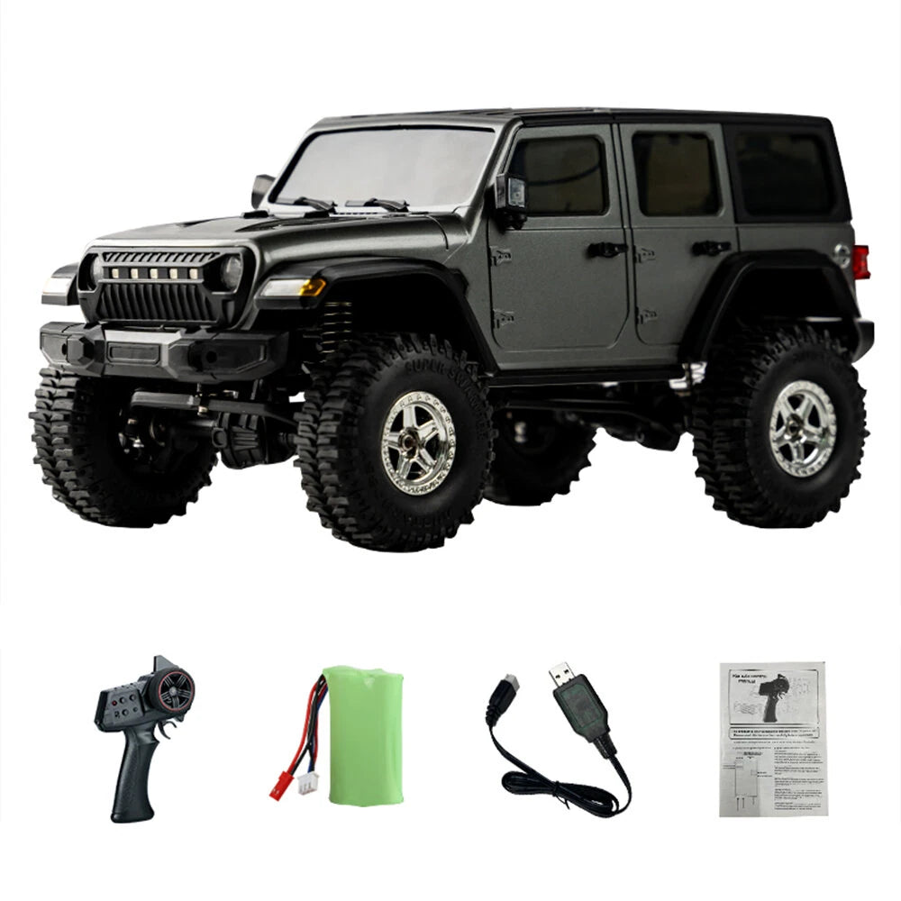 JJRC C8801 1/18 Scale 4WD Remote Control Rock Crawler Truck with LED Lights - Off-Road RC Car for Adults & Kids, Perfect for Backyard Trails and Indoor Crawling Courses