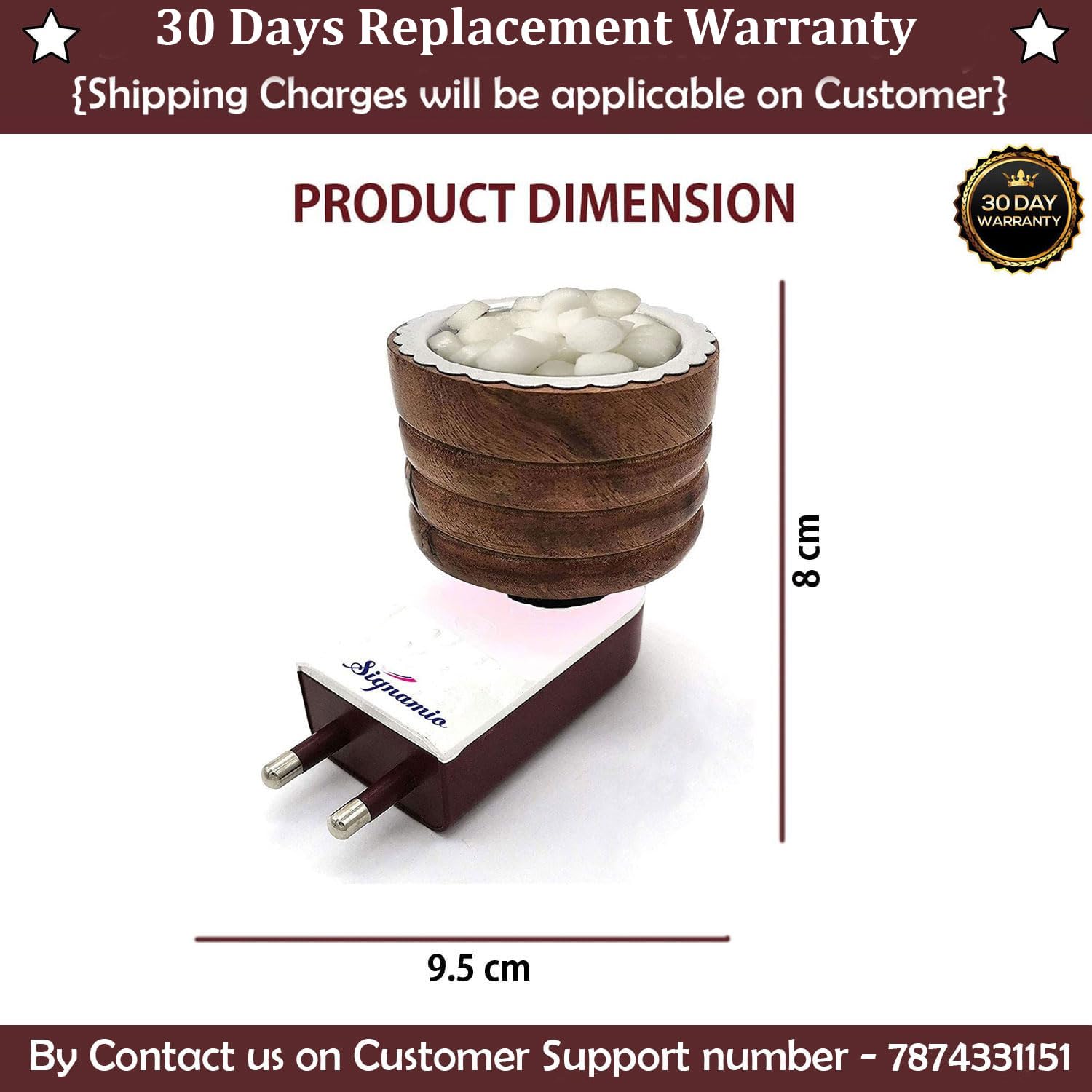 Premium SIGNAMIO® Electric Incense Burner - Kapoor Kapur Dani Camphor Karpuram Bakhoor Oud Aroma Oil Diffuser for Home Fragrance & Room Freshening | Perfect for Meditation, Yoga, Aromatherapy & Creating Relaxing Atmosphere